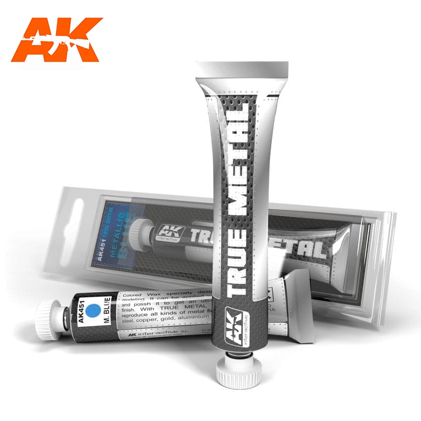 AK True Metal Metallic Blue - Premium Metallic Paint for Model Kits & DIY Crafts - Perfect for Scale Models, Miniatures, and Custom Projects