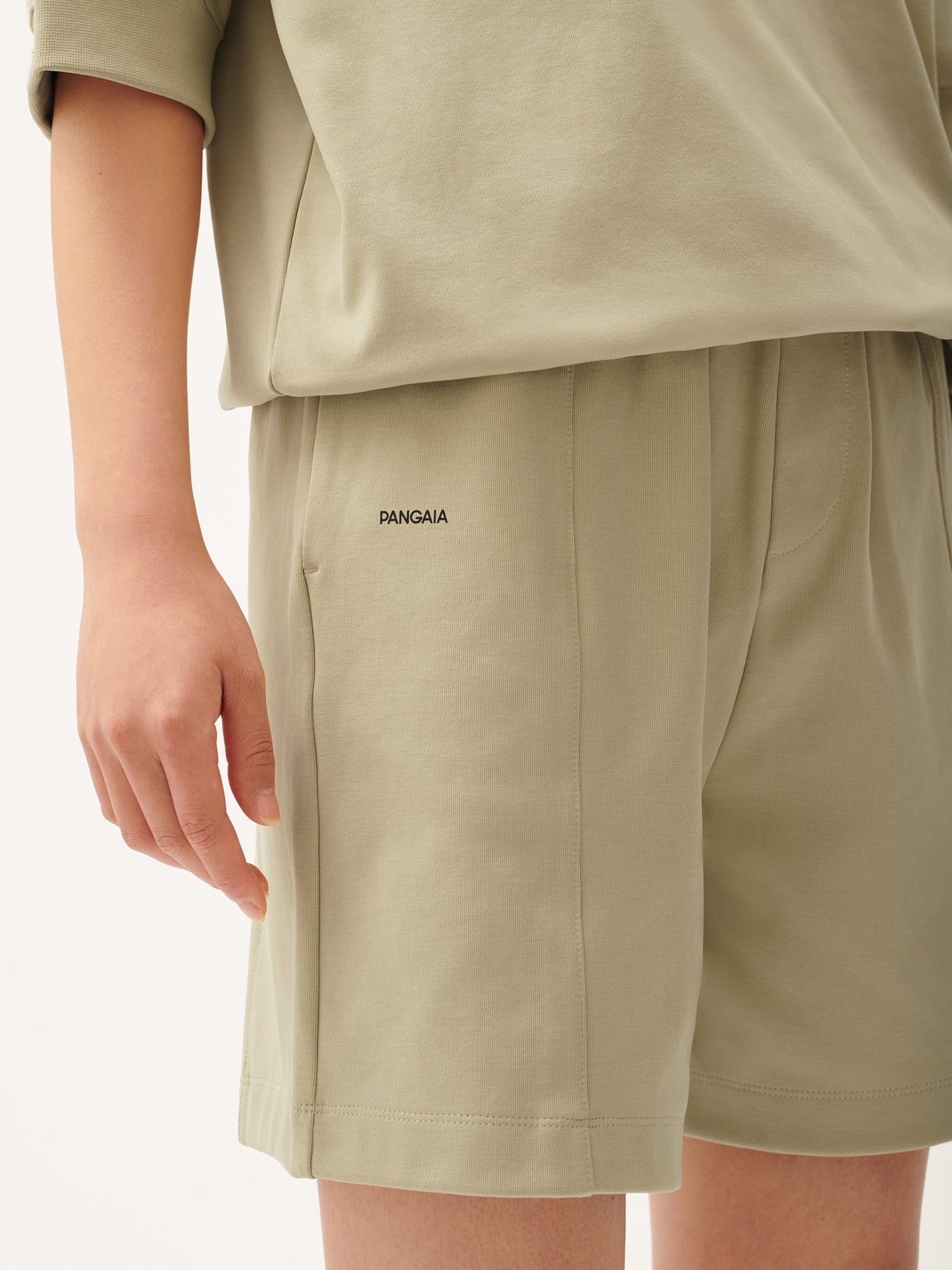 Women's DNA Double Jersey Panelled Shorts - Maitake Beige | Comfortable & Stylish Activewear for Yoga, Running & Casual Wear