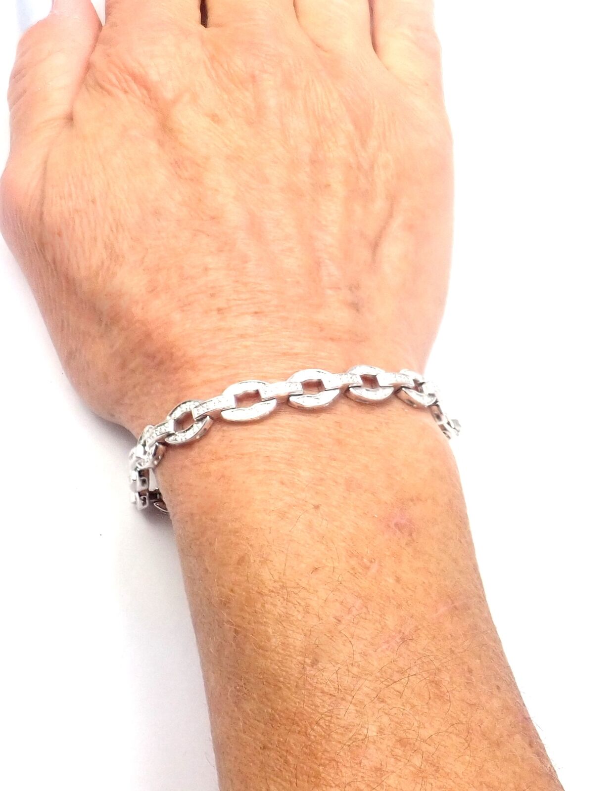 Authentic Damiani 18k White Gold Diamond Tennis Bracelet for Women - Elegant Jewelry Gift for Anniversary, Wedding & Special Occasions