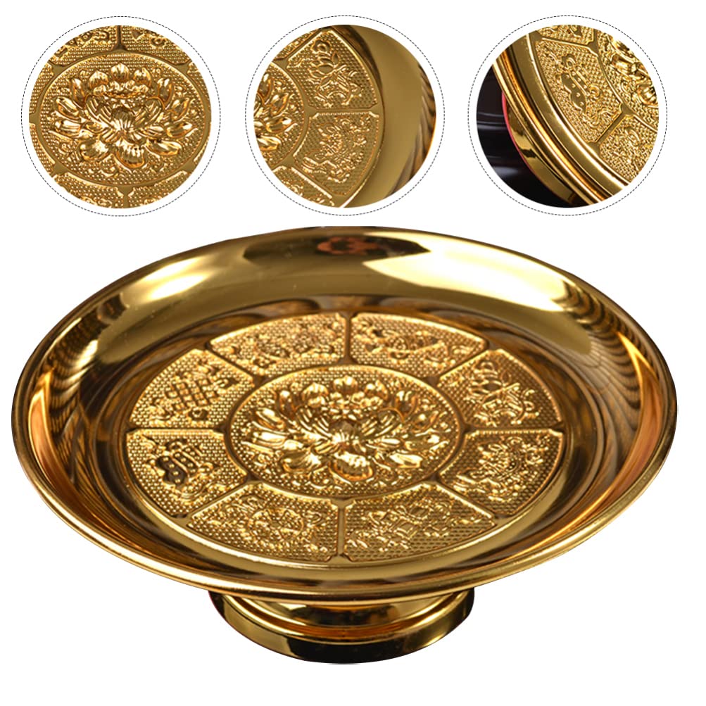 Buddhist Offering Plates - High Base Religious Altar Tray for Sacrificial Fruits, Food Bowls & Ritual Supplies | Perfect for Home Shrines, Temple Ceremonies & Spiritual Blessings