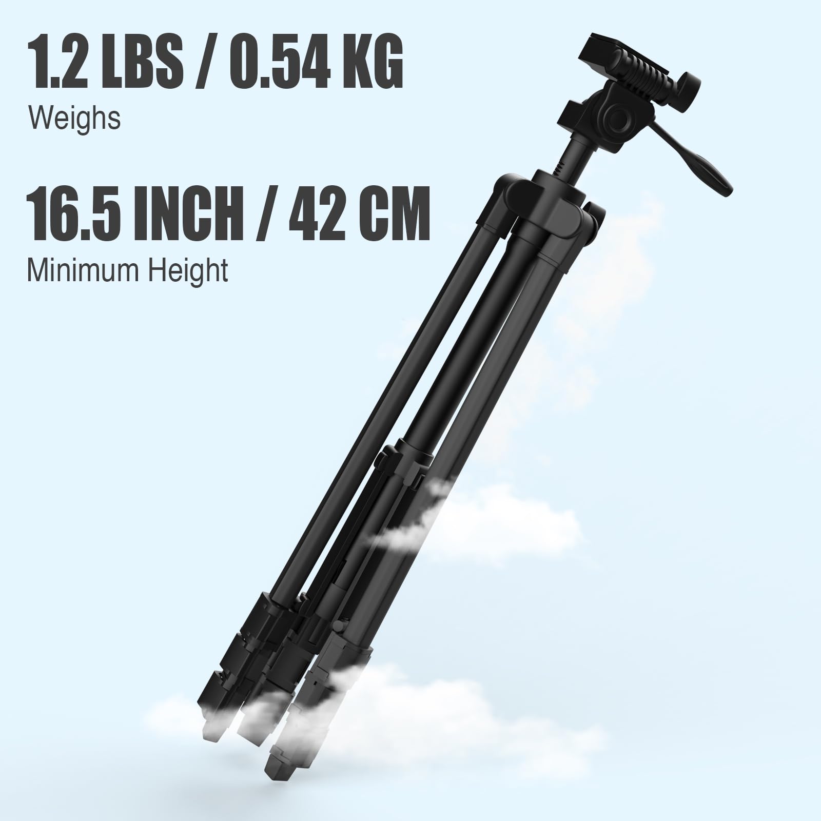 55-inch Lightweight Aluminum Laser Level Tripod Stand with Bubble Level - Quick Release Plate & 1/4