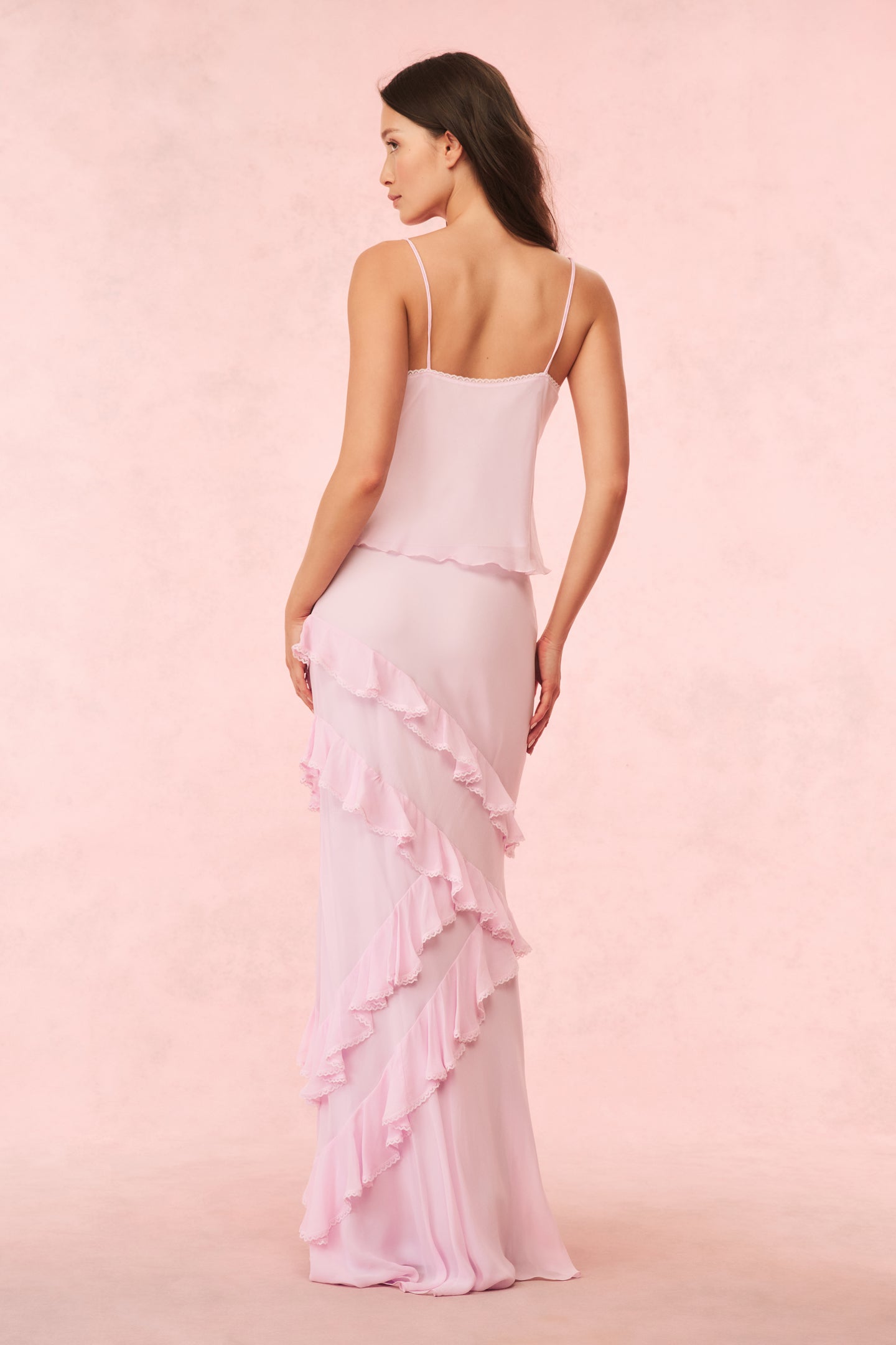 Chiffon Cami Top for Women - Elegant Sleeveless Blouse with Lace Trim - Perfect for Summer, Beach, Date Night & Casual Wear