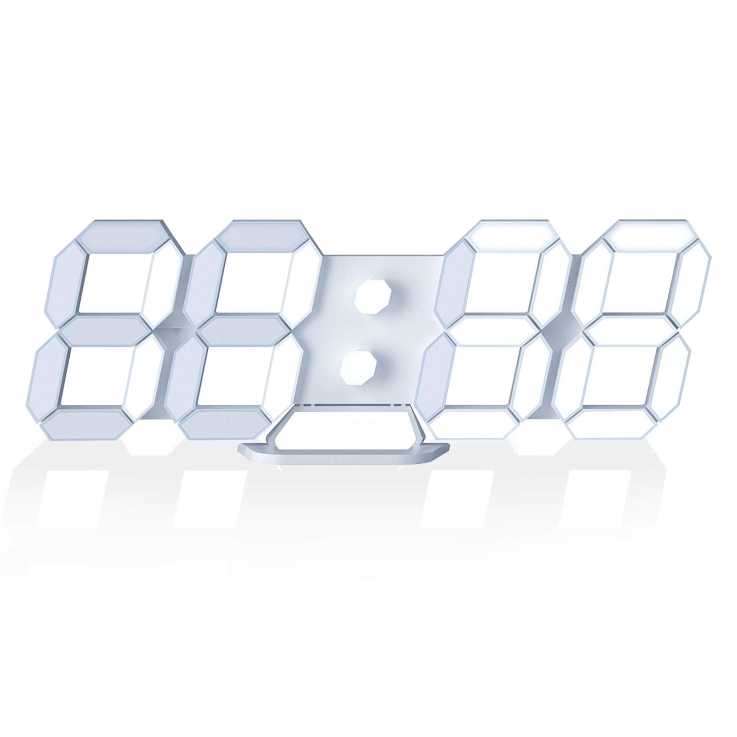 EDUP HOME 3D LED Digital Wall Clock with Remote Control - 9.7