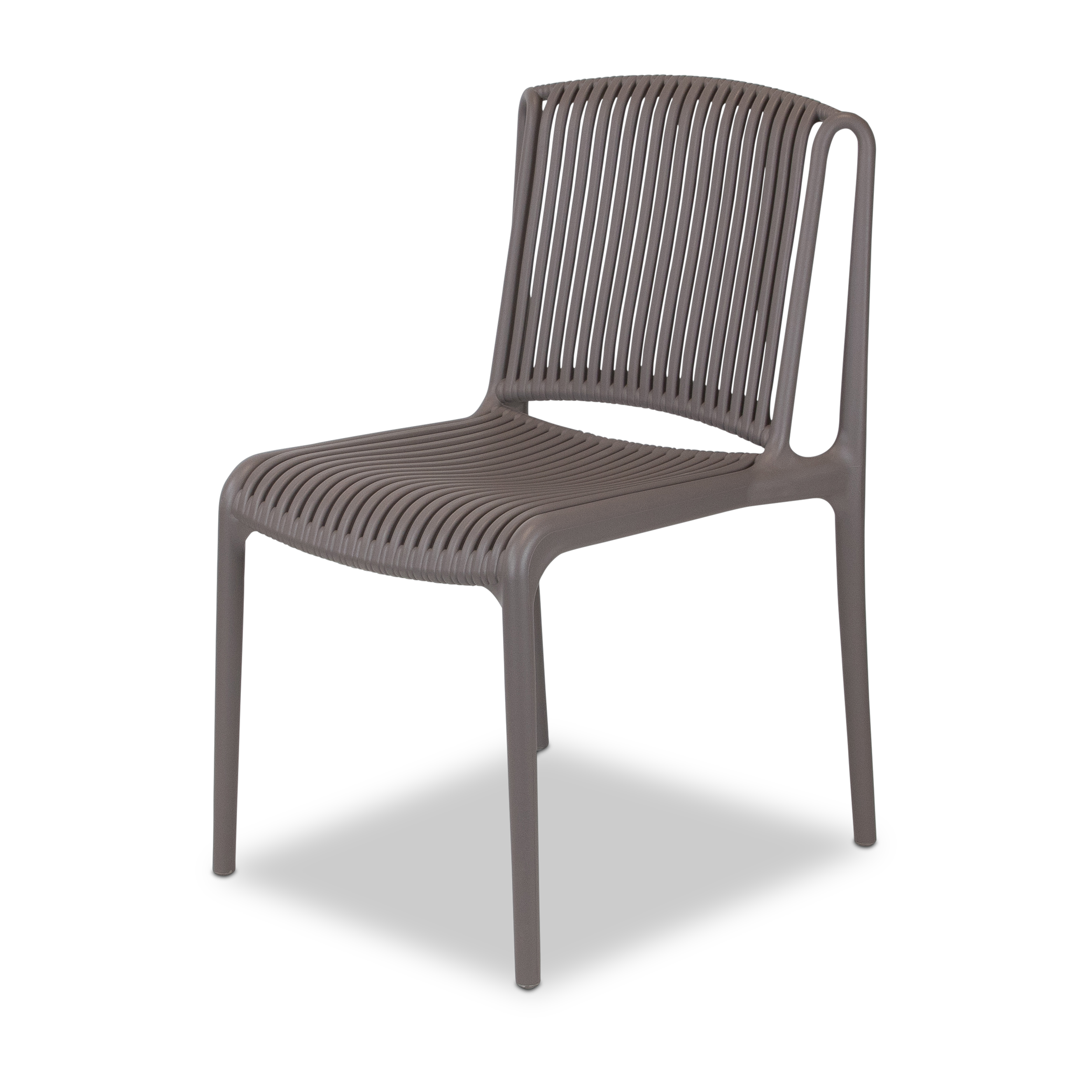 Bahamas Square 5-Piece Outdoor Dining Set in Gunmetal with UV-Resistant Plastic Chairs (PP) - Perfect for Patio, Garden, Poolside & Backyard Relaxation