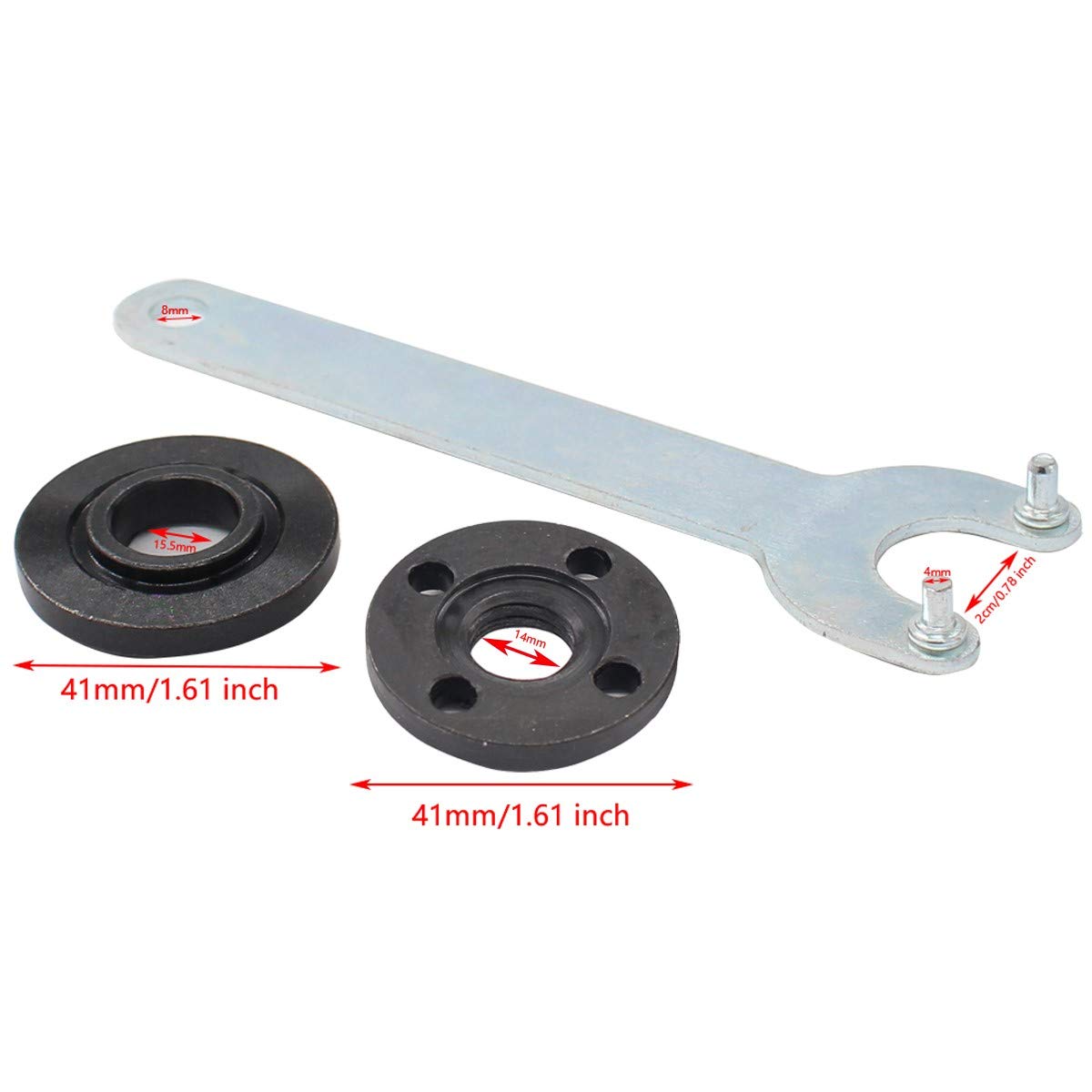 **ApplianPar 5/8-11 Flange Angle Grinder Spanner Wrench Kit – Compatible with Dewalt, Milwaukee, Makita & Black & Decker (193465-4) – Durable Metal Lock Nut Tool for Angle Grinder Maintenance & Repairs**