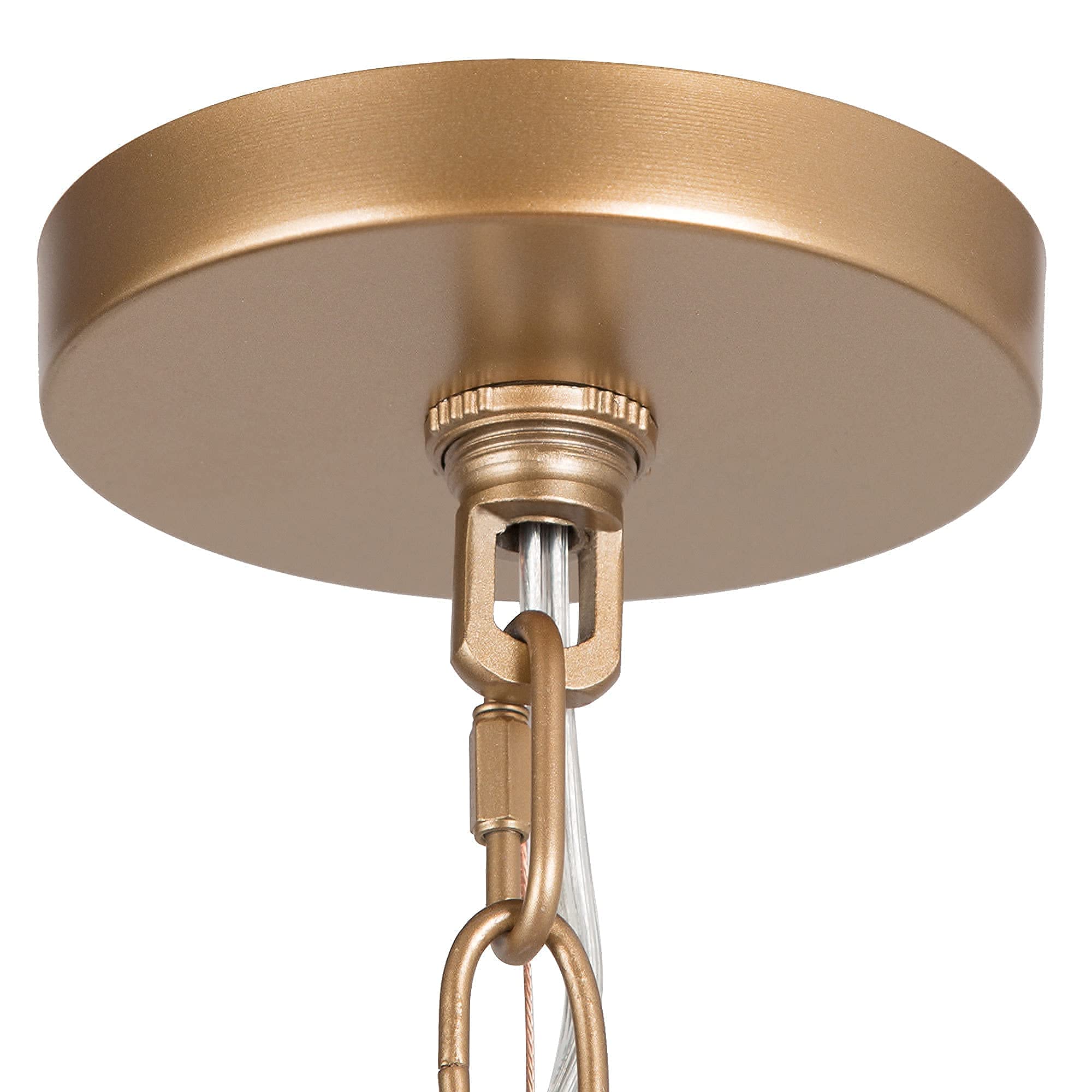Modern 4-Light Gold Chandelier - Durent Lighting Metal Pendant Fixture for Kitchen Island, Bedroom, Dining Room | Elegant Lighting for Home & Office Decor