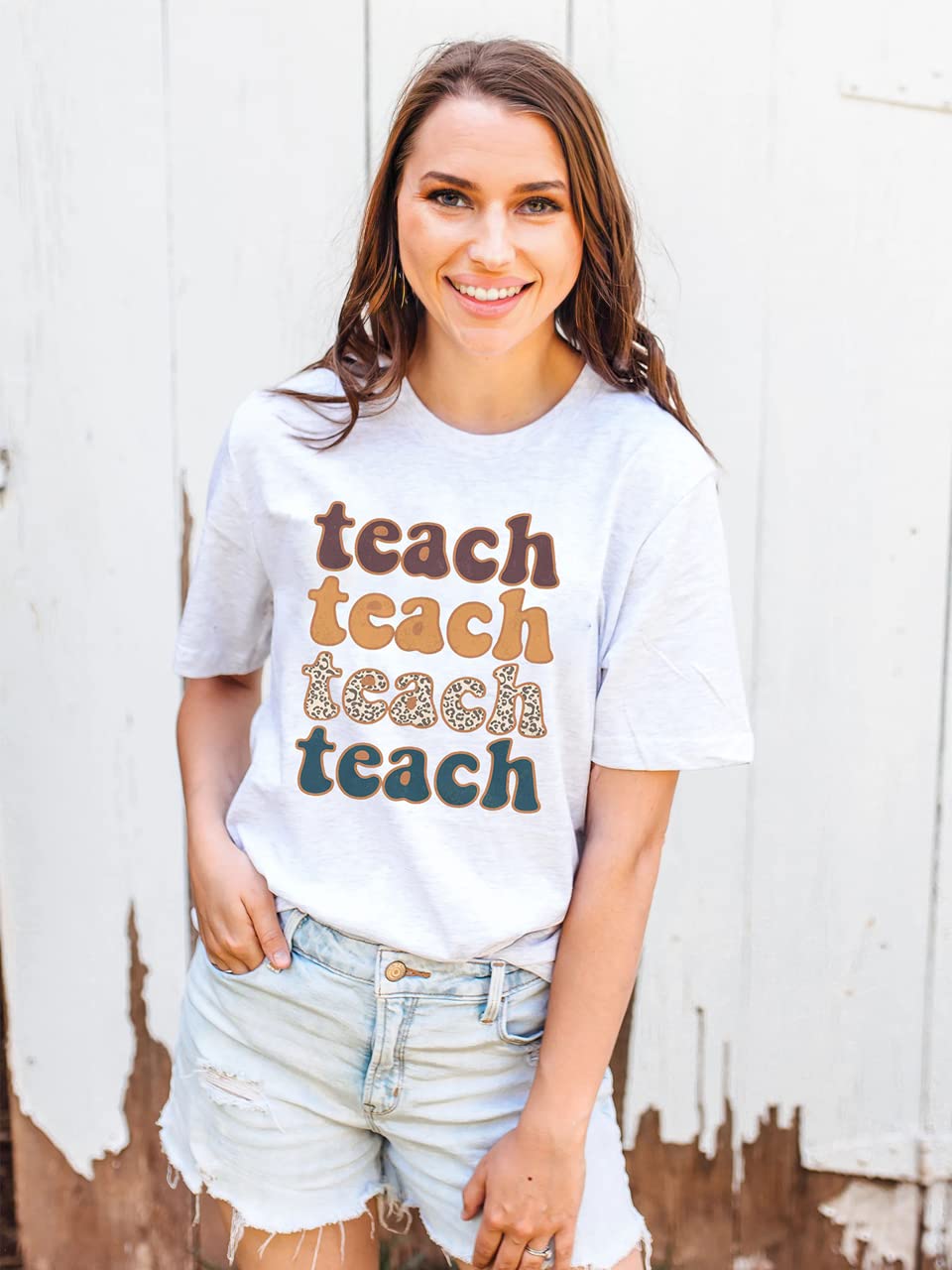 Funny Teacher T-Shirt for Women - Short Sleeve Graphic Printed Blouse - Perfect Teacher Appreciation Gift & Casual Wear for Classroom, School Events & Everyday Outfits
