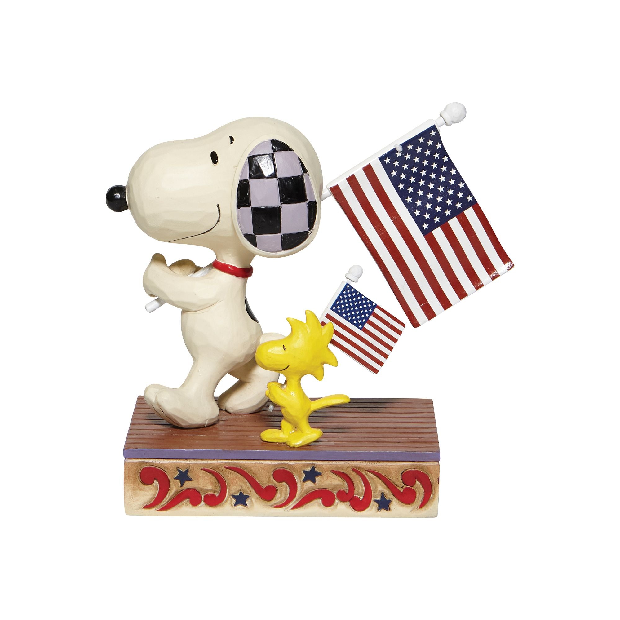 Snoopy & Woodstock Plush Toys with Flags - Cute Cartoon Character Stuffed Animals for Kids, Gifts, and Home Decor - Perfect for Birthdays, Christmas, and Collectors