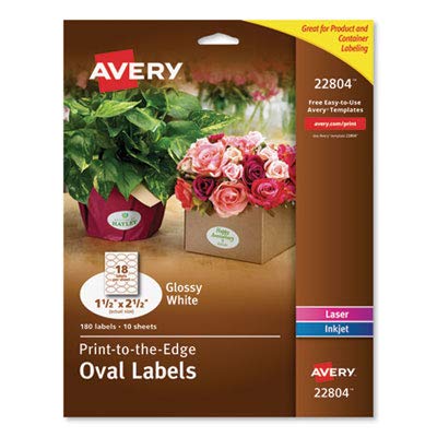 Premium Oval Print-to-the-Edge Easy Peel Labels - 1.5