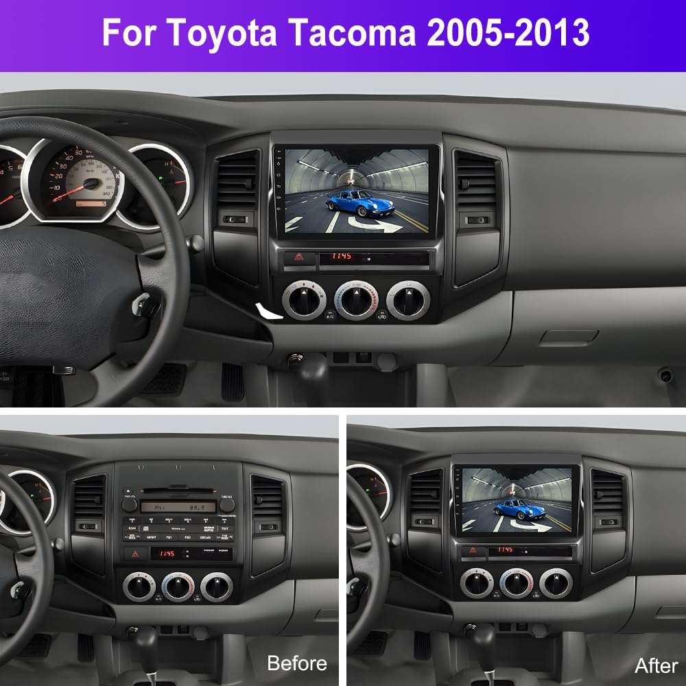 2005-2013 Toyota Tacoma Car Stereo with Wireless CarPlay & Android Auto | Hikity 9