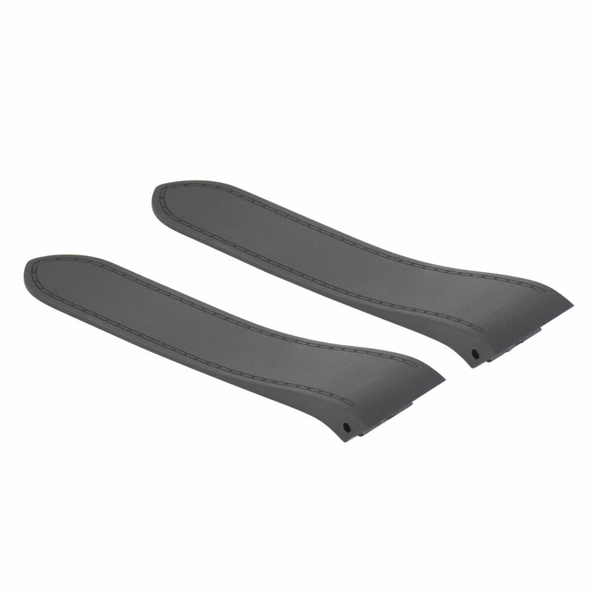 24.5mm Genuine Rubber Watch Band Strap for Cartier Santos 100XL Chronograph - Durable Black Replacement Watchband for Men | Perfect for Sports, Swimming & Everyday Wear