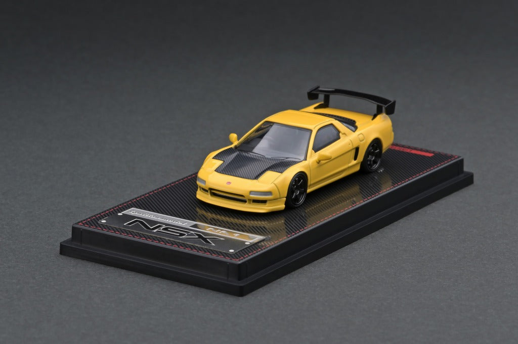 1/64 Scale Honda NSX (NA1) Matte Yellow Diecast Model Car - Collectible Toy for Display, Racing Games & Car Enthusiasts