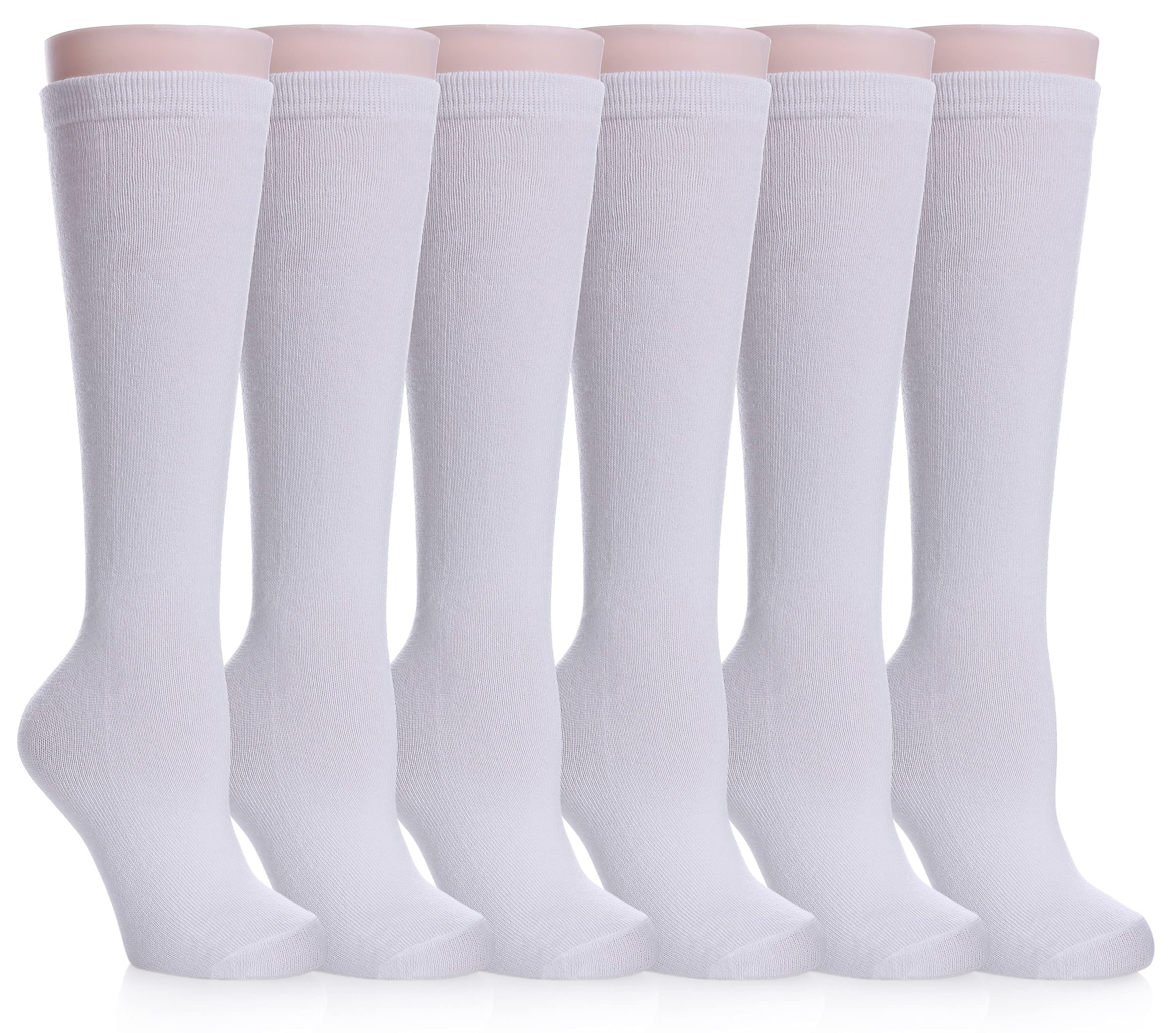 FNOVCO Girls Knee High Socks - Cute Cartoon Animal Print Cotton Over Calf Socks for School, Cosplay & Winter Outfits