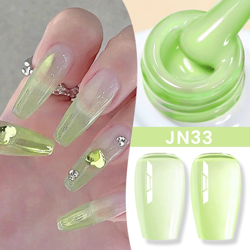 Jelly Nude Gel Polish Set - 10ml Bottles (Shades JN01-JN50) - Long Lasting Semi-Transparent Nail Polish for Manicure, Pedicure & Nail Art
