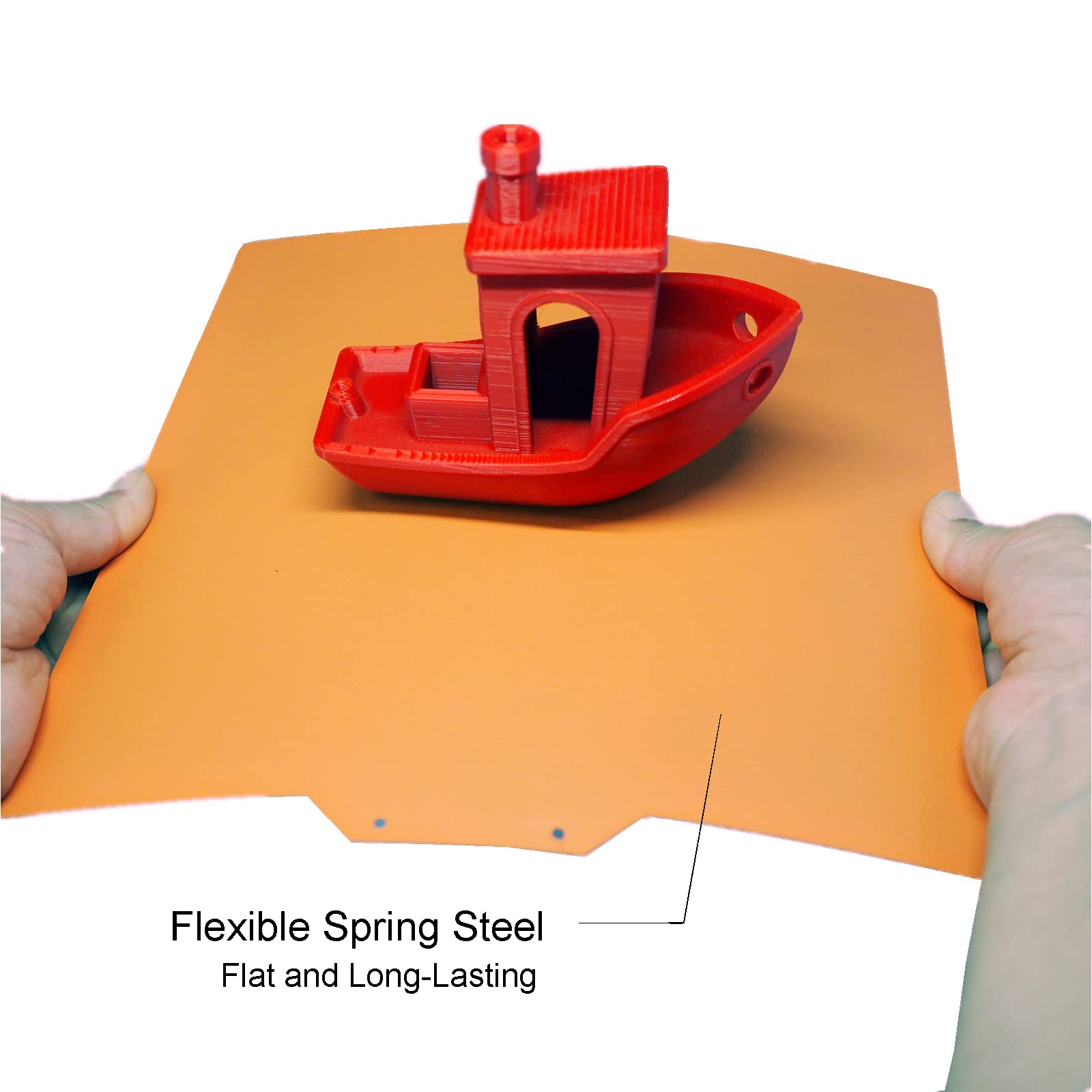 High-Quality 3D Printer Build Plate 235x235mm - Flexible Spring Steel with Orange PC & Resin Coating - Perfect Replacement for Ender3 Magnetic Bed | Ideal for Smooth Printing, Easy Removal & Enhanced Adhesion
