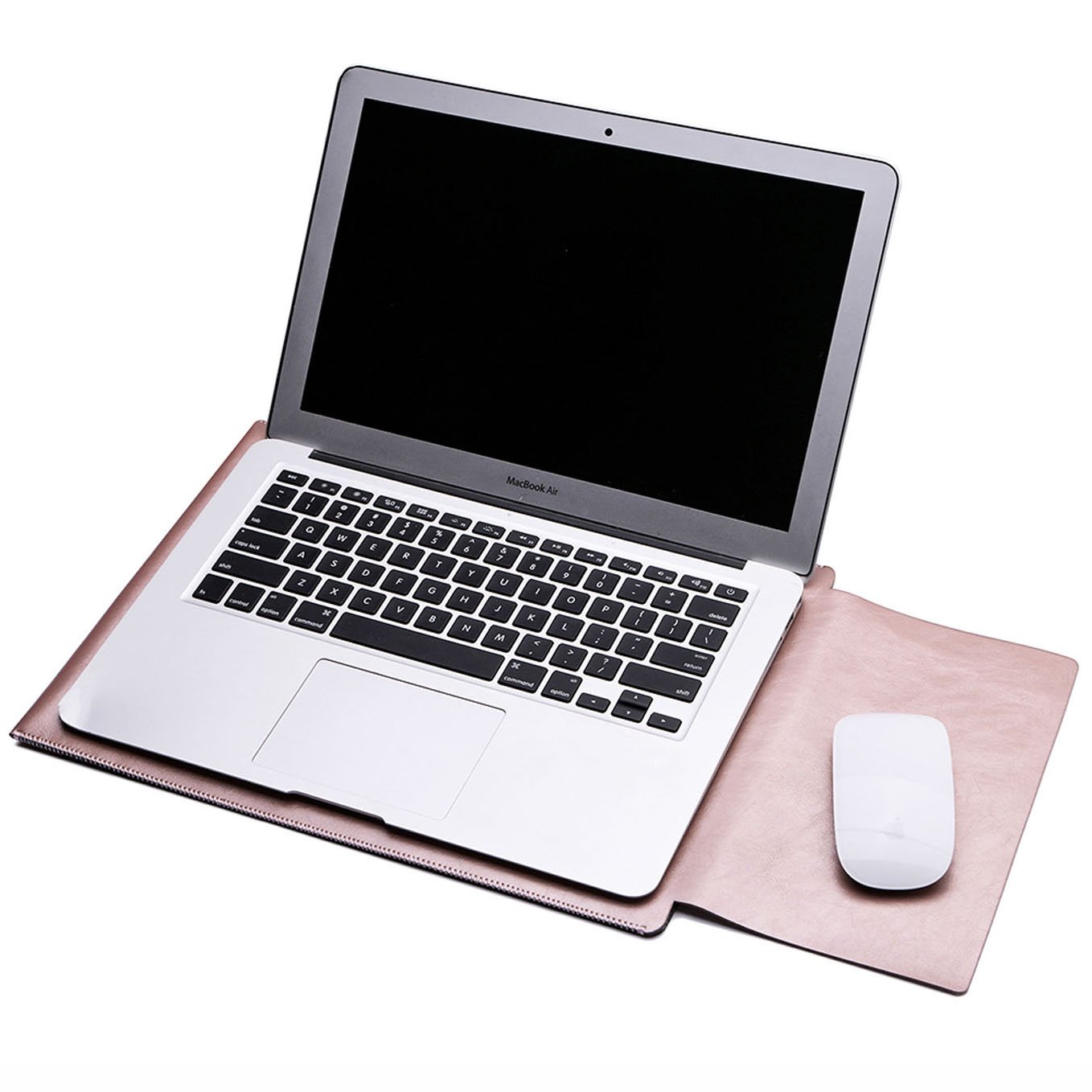 Premium Soft Wool Felt & Microfiber Leather Laptop Sleeve for MacBook Pro 13