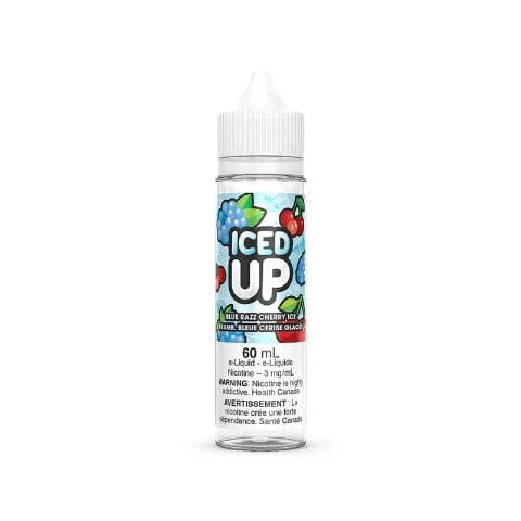 Blue Razz Cherry Ice ICED UP E-Liquid - 60mL Refillable Vape Juice for Disposable Pods - Perfect for All-Day Vaping & Cloud Chasing