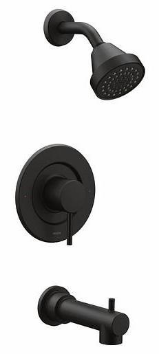 Moen T2193EPBL Align Posi Temp Eco Performance Tub and Shower Trim in Matte Black - Water-Saving Bathroom Faucet for Modern Homes