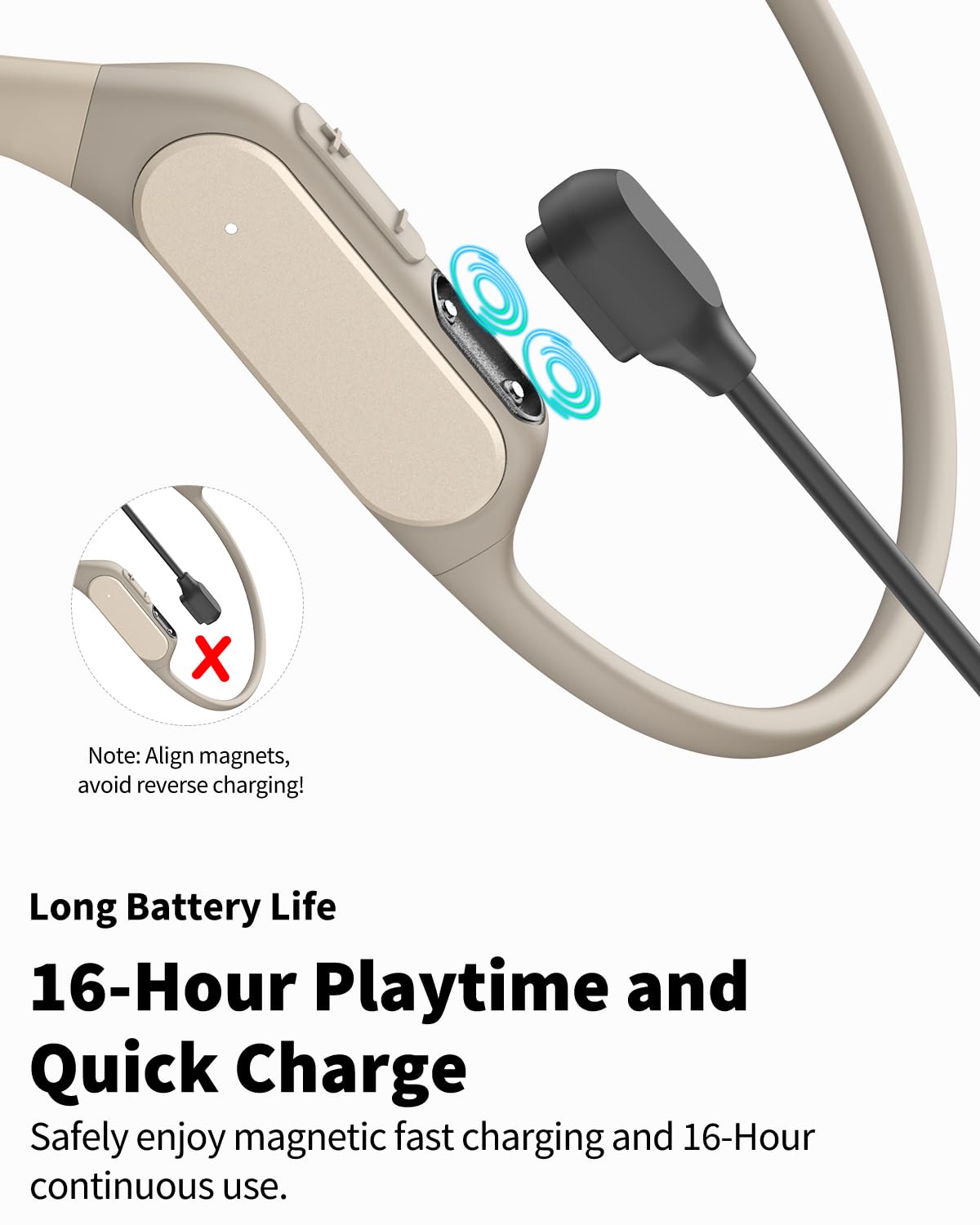TOZO Upgraded Open Ear Bluetooth 5.3 Wireless Headphones - Air Conduction Sport Earbuds with Premium Sound, 32 EQ Modes via APP, Dual-Mic Noise Cancelling for Calls - Comfortable Hairband Design for Cycling, Running, Workouts & Outdoor Activities