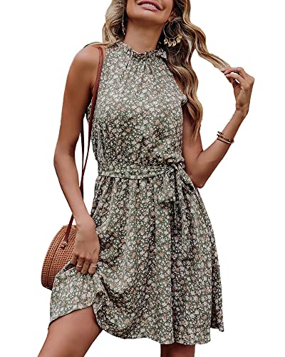 Floral Print Army Green
