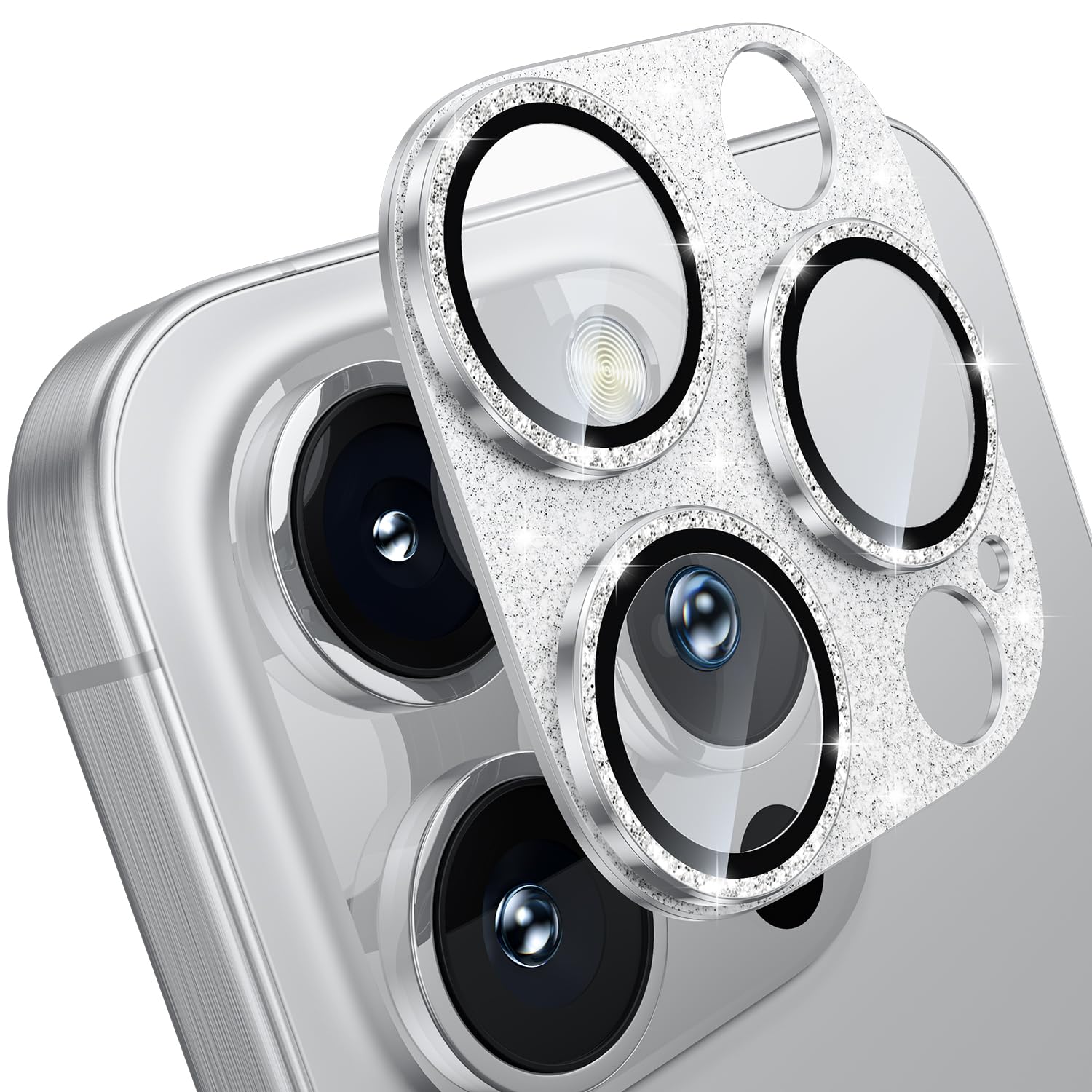 WSKEN Military Grade Shatterproof Camera Lens Protector for iPhone 16 Pro & Pro Max - Aluminum Alloy Tempered Glass with Strong Adsorption, Anti-Glare (Perfect for Outdoor Photography, Travel & Daily Protection)