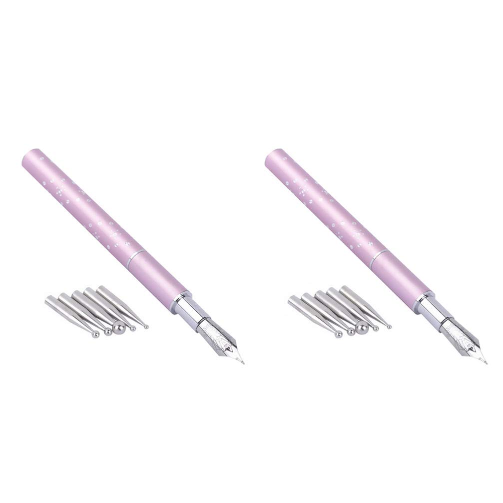 EXCEART 2 Sets Colored Nail Art Pens Kit - Professional Nail Painting Tools for DIY Manicure, Nail Art Accessories with Metal Tips - Perfect for Home Salon, Nail Art Designs & Creative Nail Polish Application
