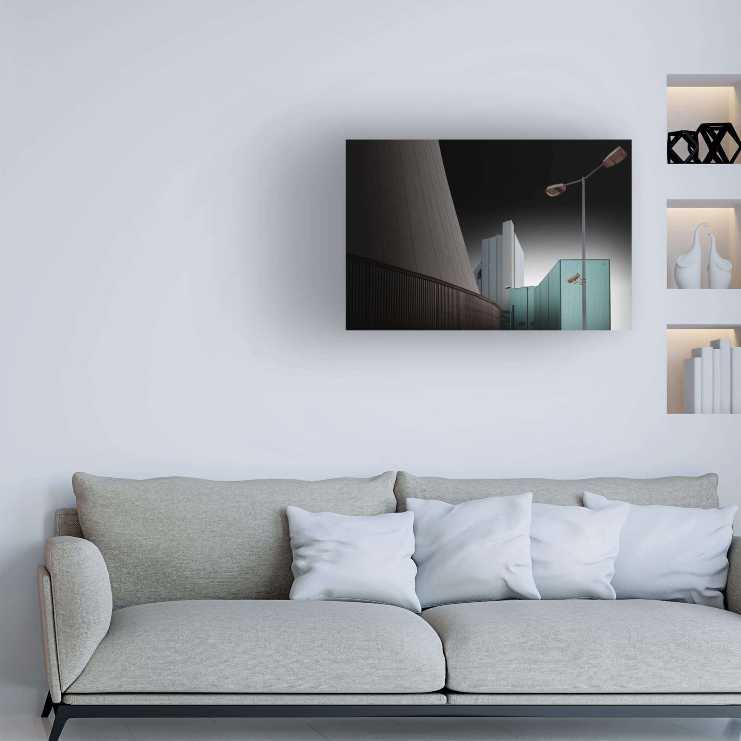Trademark Fine Art 'Walsum' Canvas Wall Art by Jorg Vollrath - Hand-Painted Modern Abstract Painting for Living Room, Bedroom & Office Decor