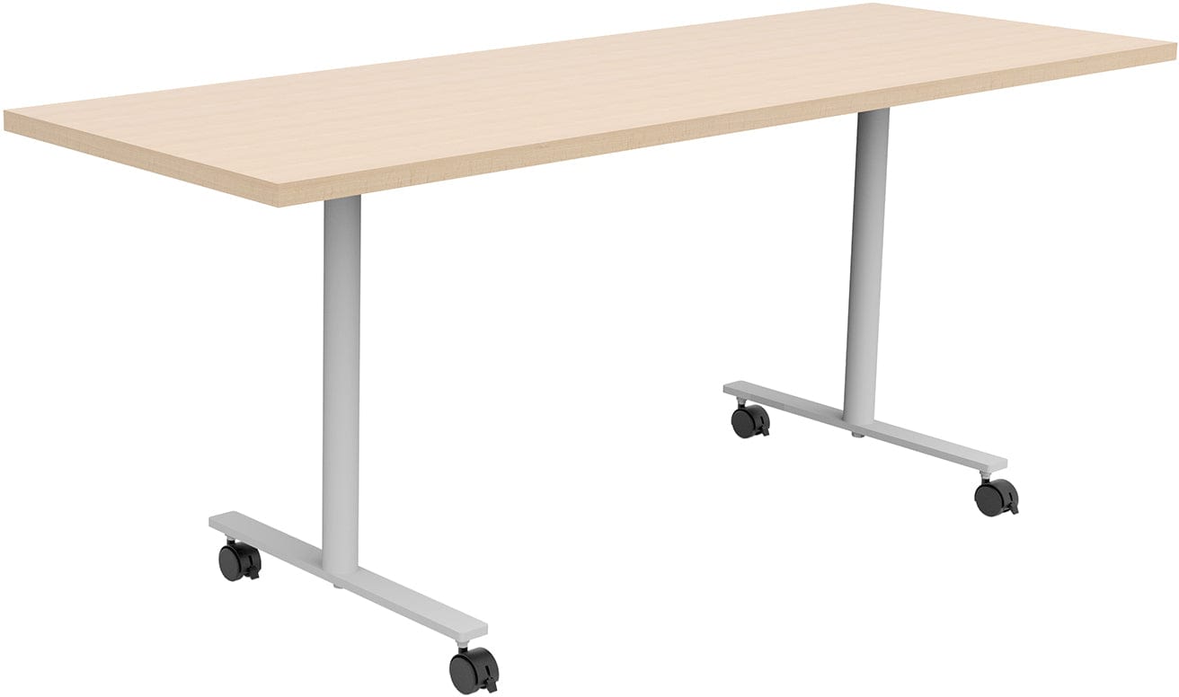 Safco JURNI 72 x 24 Inch Multi-Purpose Adjustable Height Table with T-Leg Base & Locking Casters - JN7224NFXTCA - Perfect for Office, Classroom, Conference Room & Home Workspace