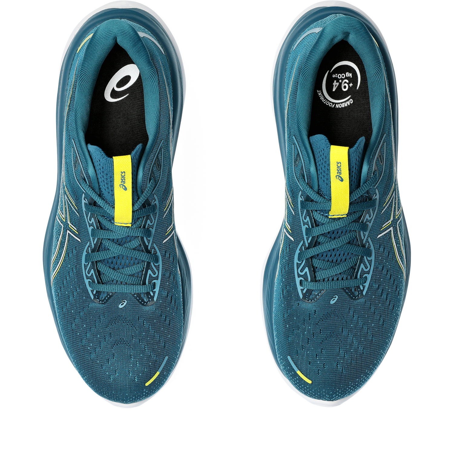 ASICS Men's Cumulus 26 Running Shoes - Evening Teal/Bright Yellow - Lightweight Cushioned Sneakers for Jogging, Gym Workouts & Daily Walking