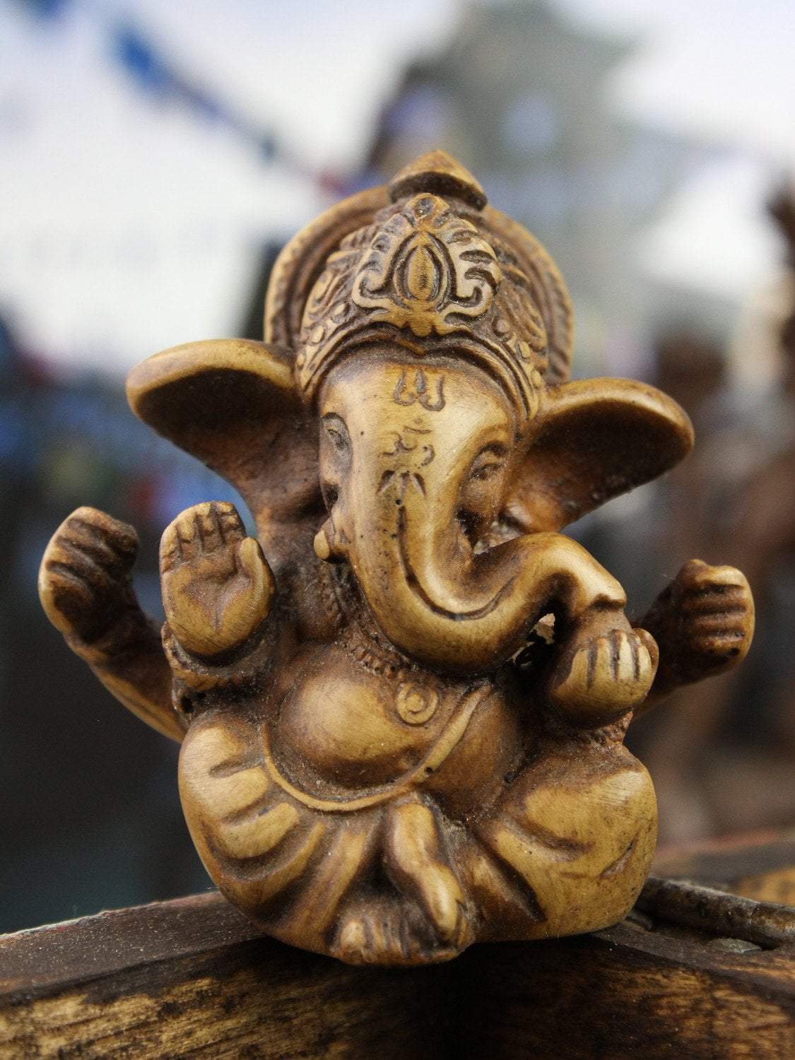 Handcrafted Baby Ganesh Statue - Hindu God of Prosperity & Wisdom - Perfect for Home Altar, Office Desk Decor & Spiritual Gifts