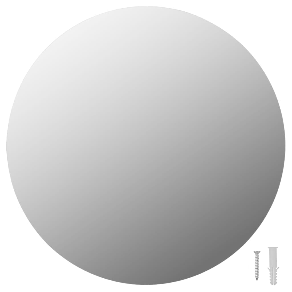 Round Wall Mirror for Bedroom & Dressing Room - Shatterproof Glass, Multiple Sizes (12/16/24/32 Inch) - Perfect for Vanity, Home Decor & Selfie Background