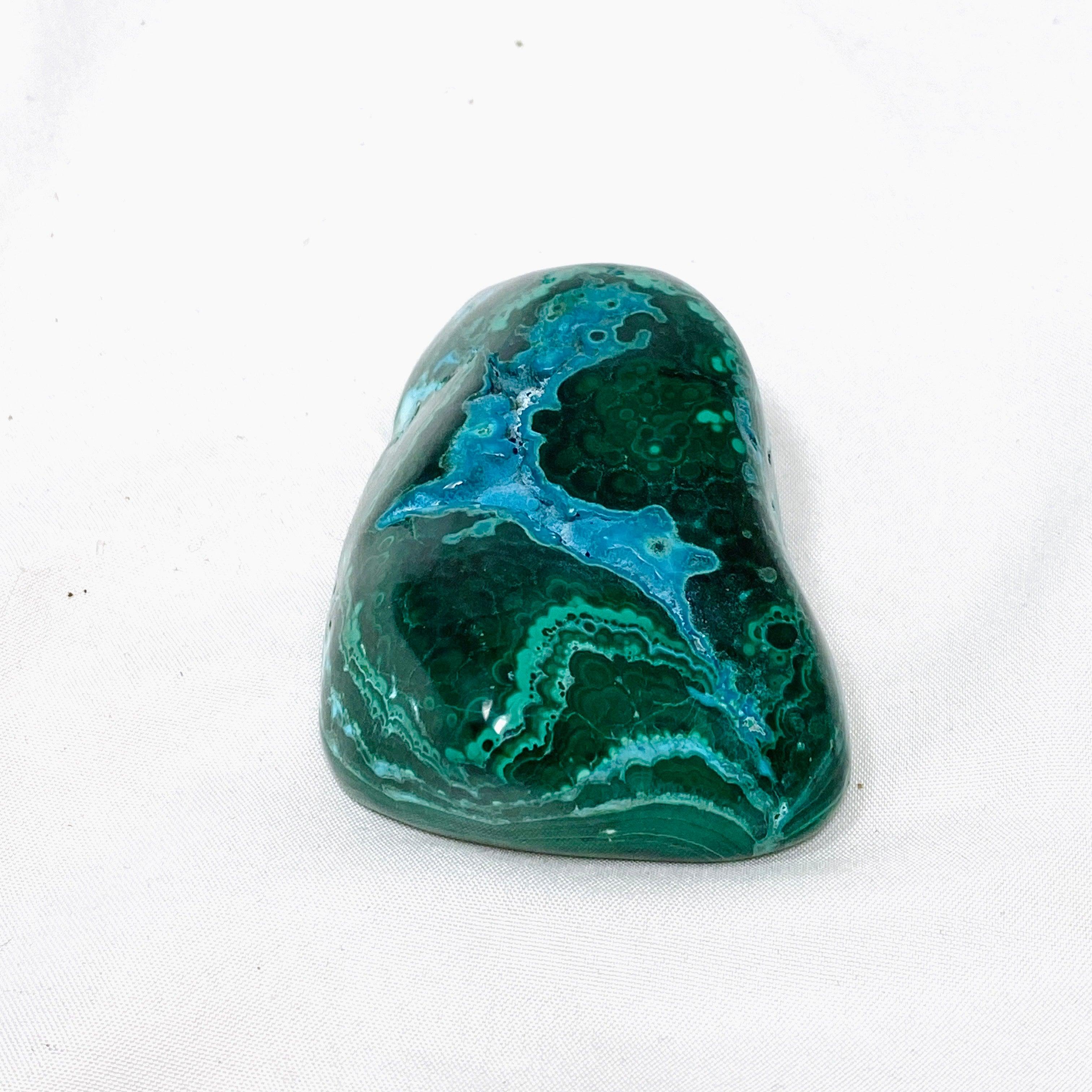 Natural Malacholla Freeform Stone (Chrysocolla & Malachite Blend) - MALF 01 - Healing Crystal for Meditation, Jewelry Making & Home Decor