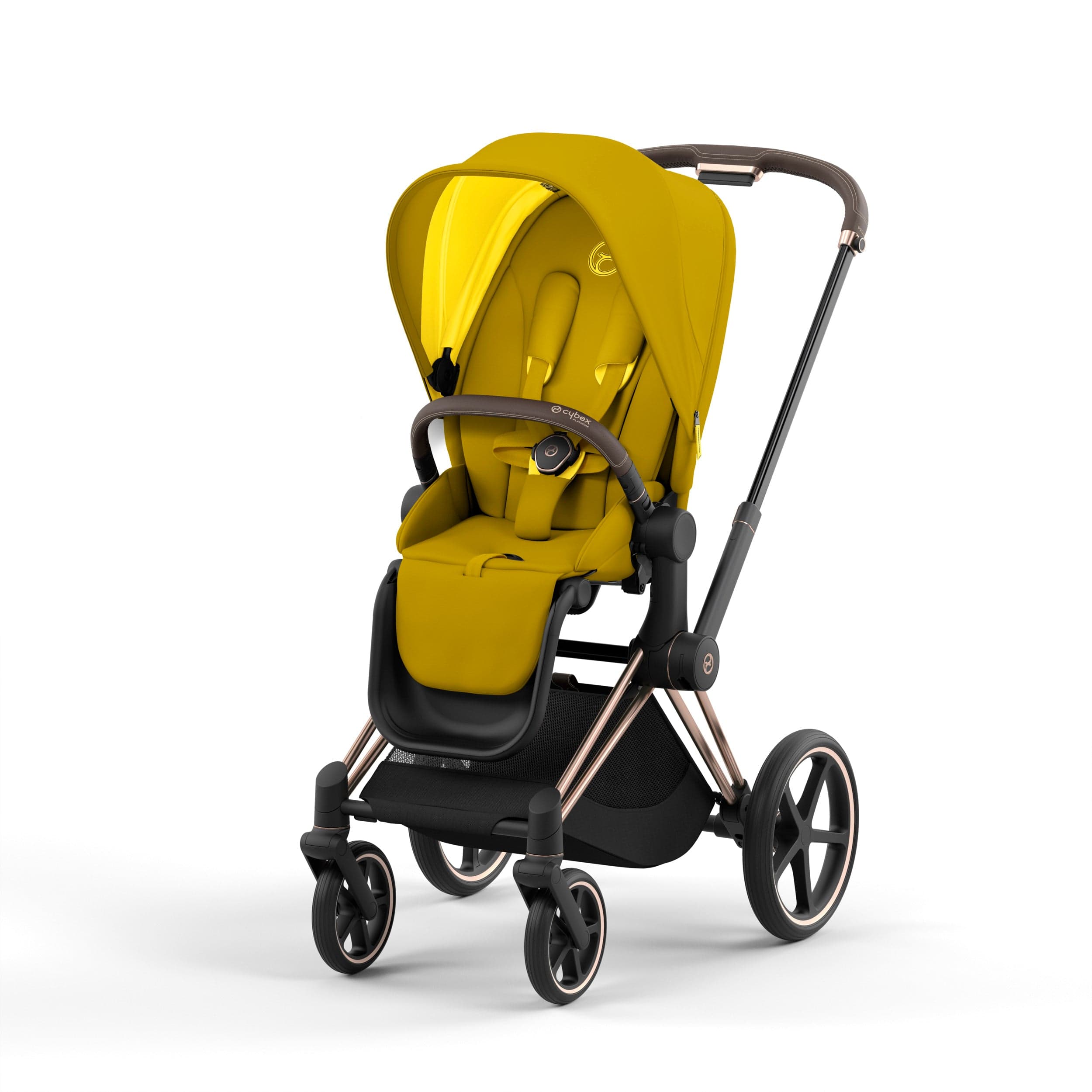 Cybex Priam 4 Complete Luxury Stroller - Rose Gold & Brown | Premium Baby Stroller for Newborns & Toddlers | Perfect for City Walks, Shopping & Travel