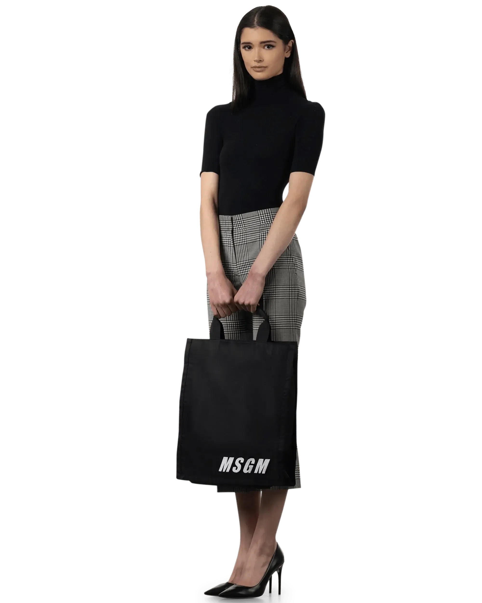 Stylish Large Embroidered Logo Tote Bag for Women - Fashionable Canvas Shoulder Bag - Perfect for Work, Travel & Shopping