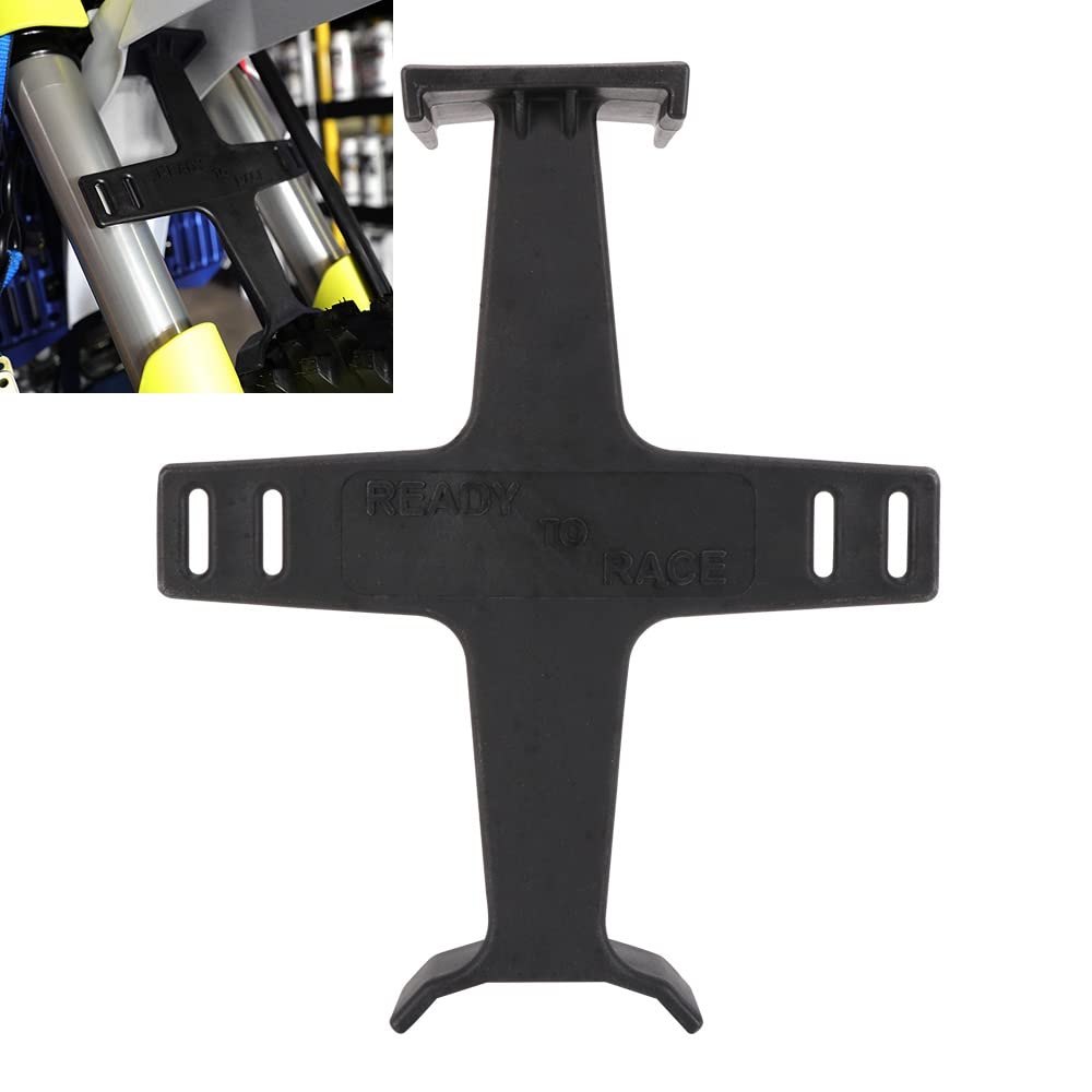 Universal Motorcycle Fork Saver Brace - Dirt Bike Suspension Protector for Transport & Storage - Black