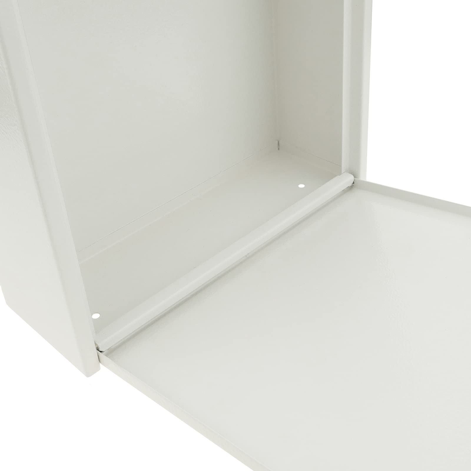 White BZ048 Mailbox - Durable Outdoor Letter Box for Home, Office & Apartment - Perfect for Front Porch, Garden & Entryway