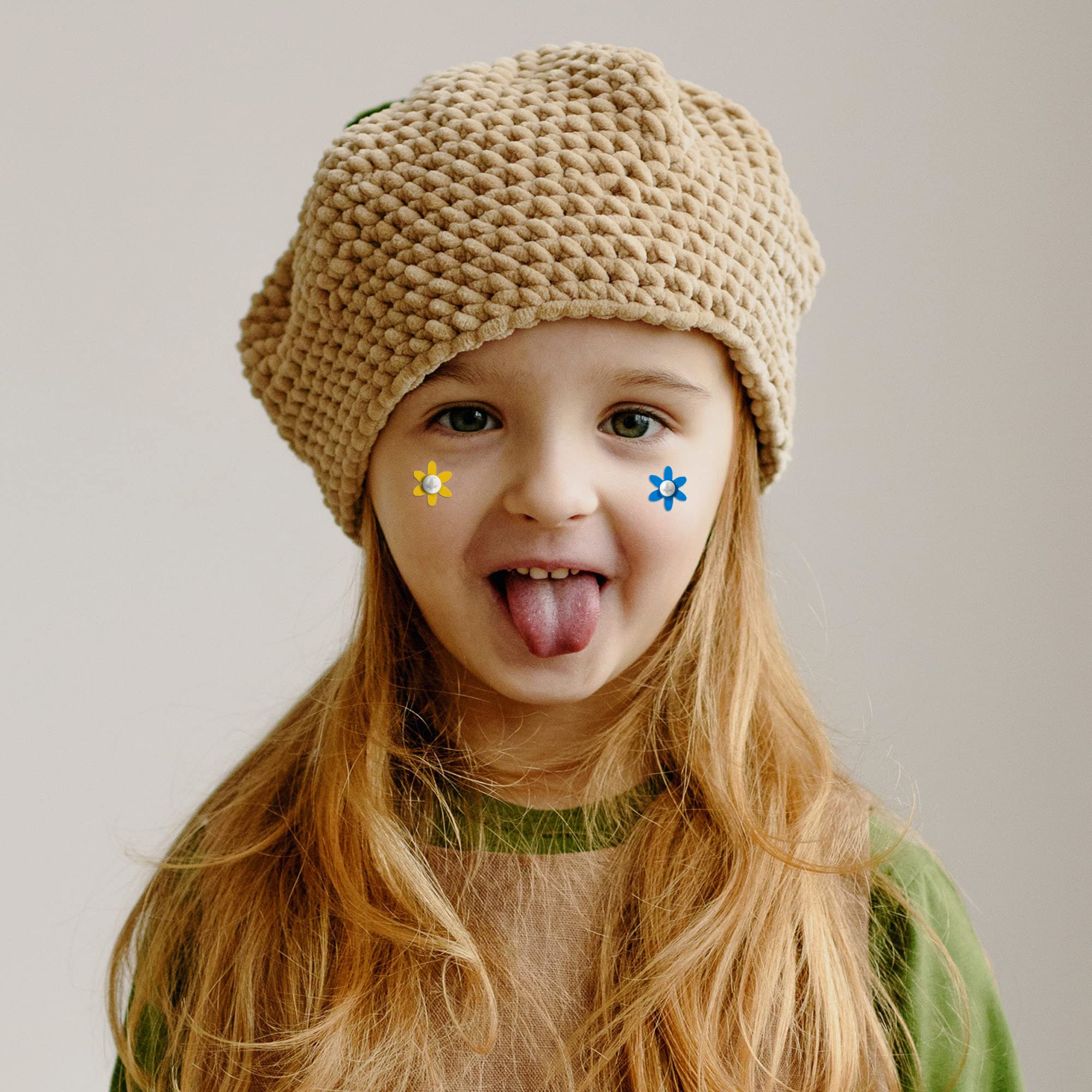 Comet Busters Cute Floral Baby Bindis - 6mm Indian Forehead Stickers for Girls & Kids | Traditional Face Decoration for Festivals, Weddings & Cultural Events (BB020)