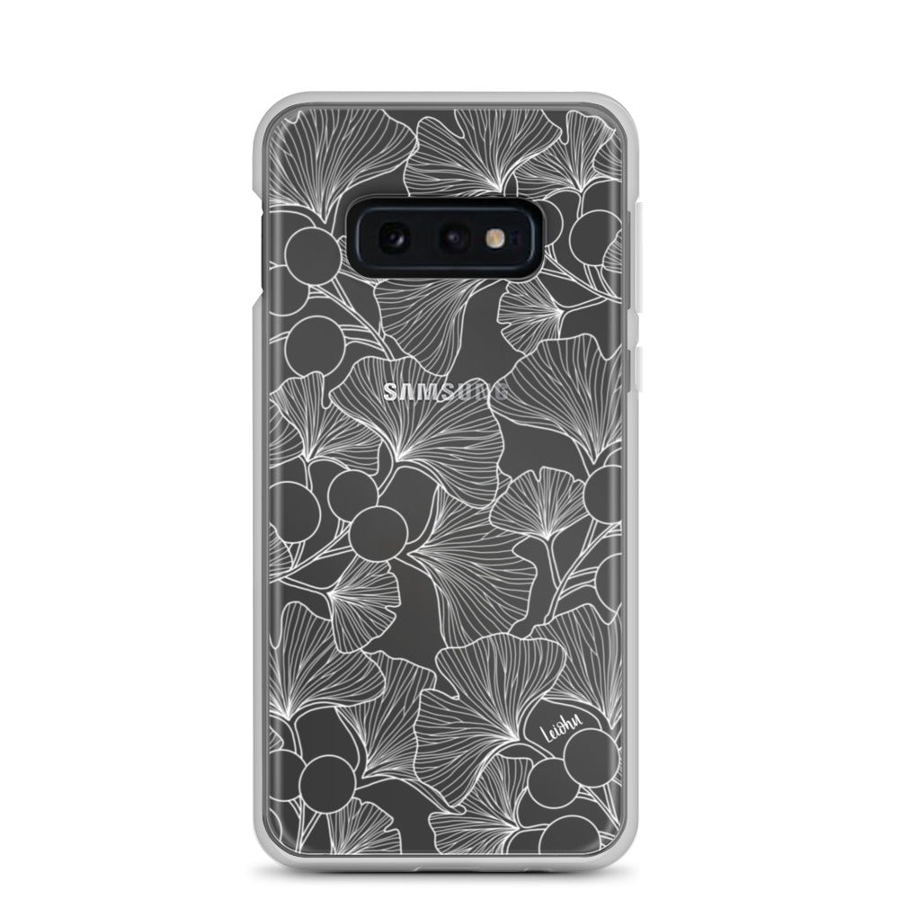 Premium Gingko Clear Case for Samsung Galaxy - Slim Protective Phone Cover for Everyday Use, Travel & Work