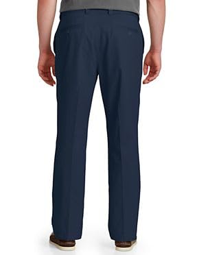 DXL Big & Tall Relaxed Fit Waist Comfort Pants for Men - Soft Stretch Fabric, Easy Movement - Perfect for Office, Travel & Casual Wear