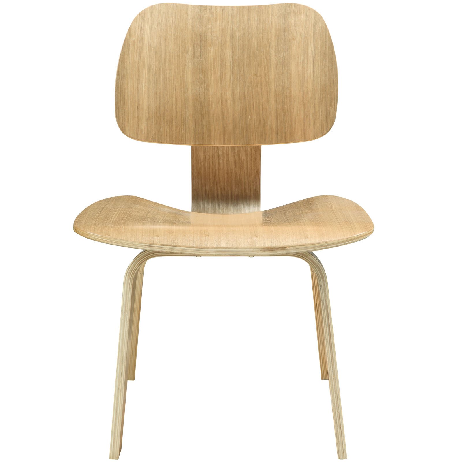 Modway Fathom Mid-Century Modern Molded Plywood Dining Chair - Natural Wood Kitchen & Dining Room Seating - Perfect for Breakfast Nooks, Small Spaces & Contemporary Home Decor