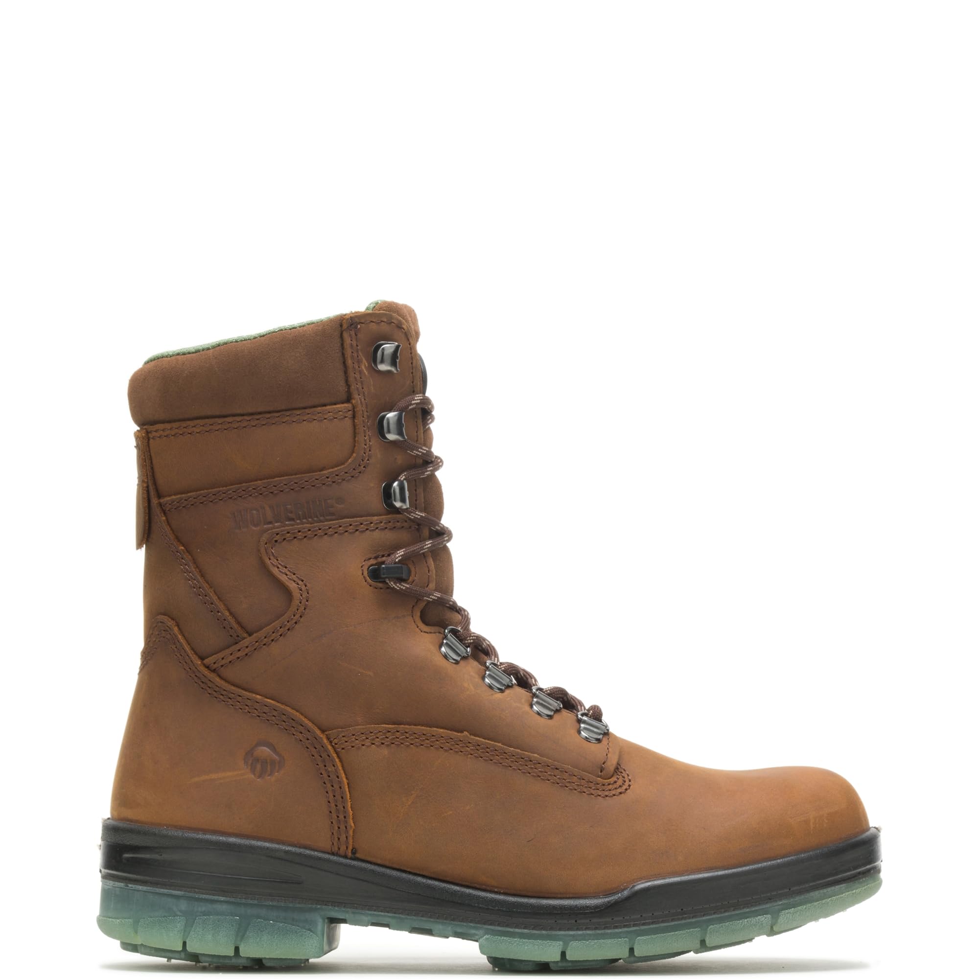 Wolverine Men's W03295 Waterproof Steel Toe EH Work Boots - Stone Leather Safety Shoes for Construction, Warehouse & Outdoor Work - OSHA Compliant Slip Resistant Workwear