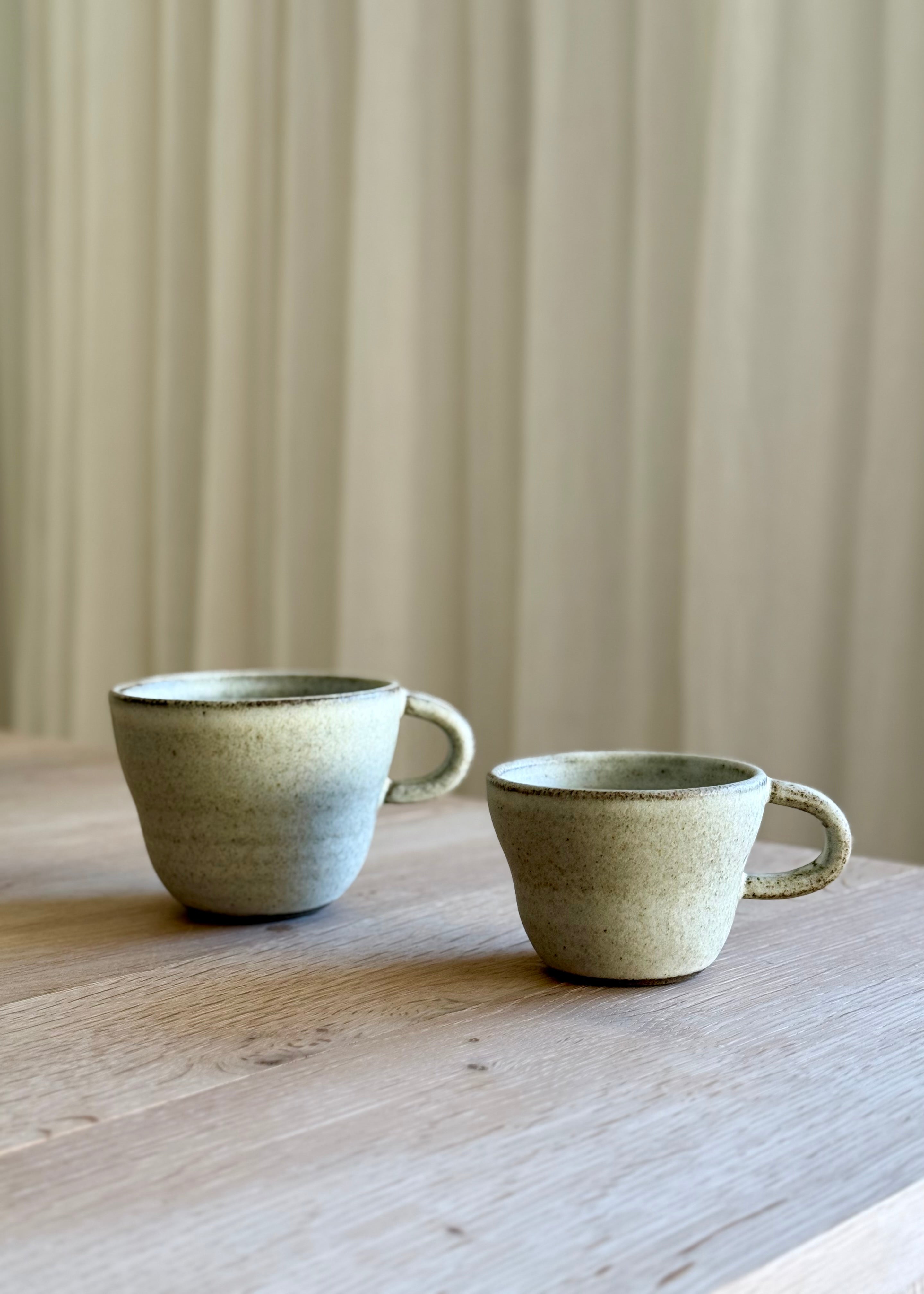 Viki Weiland Wavy Handle Coffee Cup - Elegant Ceramic Mug for Home, Office & Gifts - Perfect for Hot Beverages, Tea & Coffee Lovers