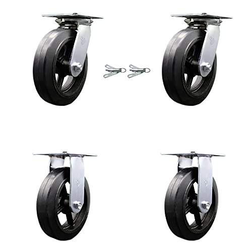 2 Swivel w/2 Bolt On Swivel Locks - 2 Rigid