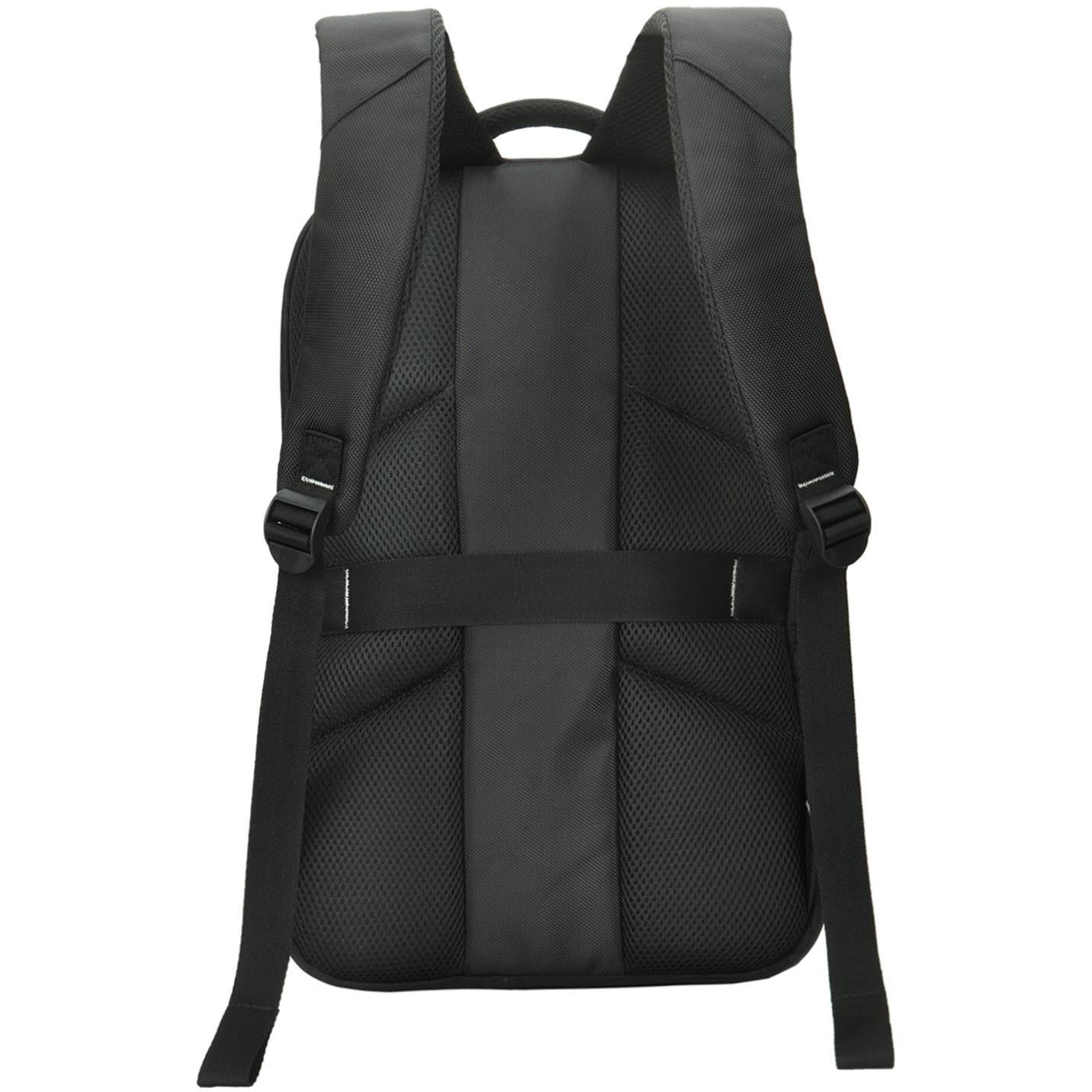 AGVA Traveller 22L 15.6 Inch Laptop Backpack for Men & Women - Lightweight Water-Resistant Business Travel Backpack with USB Charging Port (Black) - Perfect for Commuting, College, Airplane & Office Use