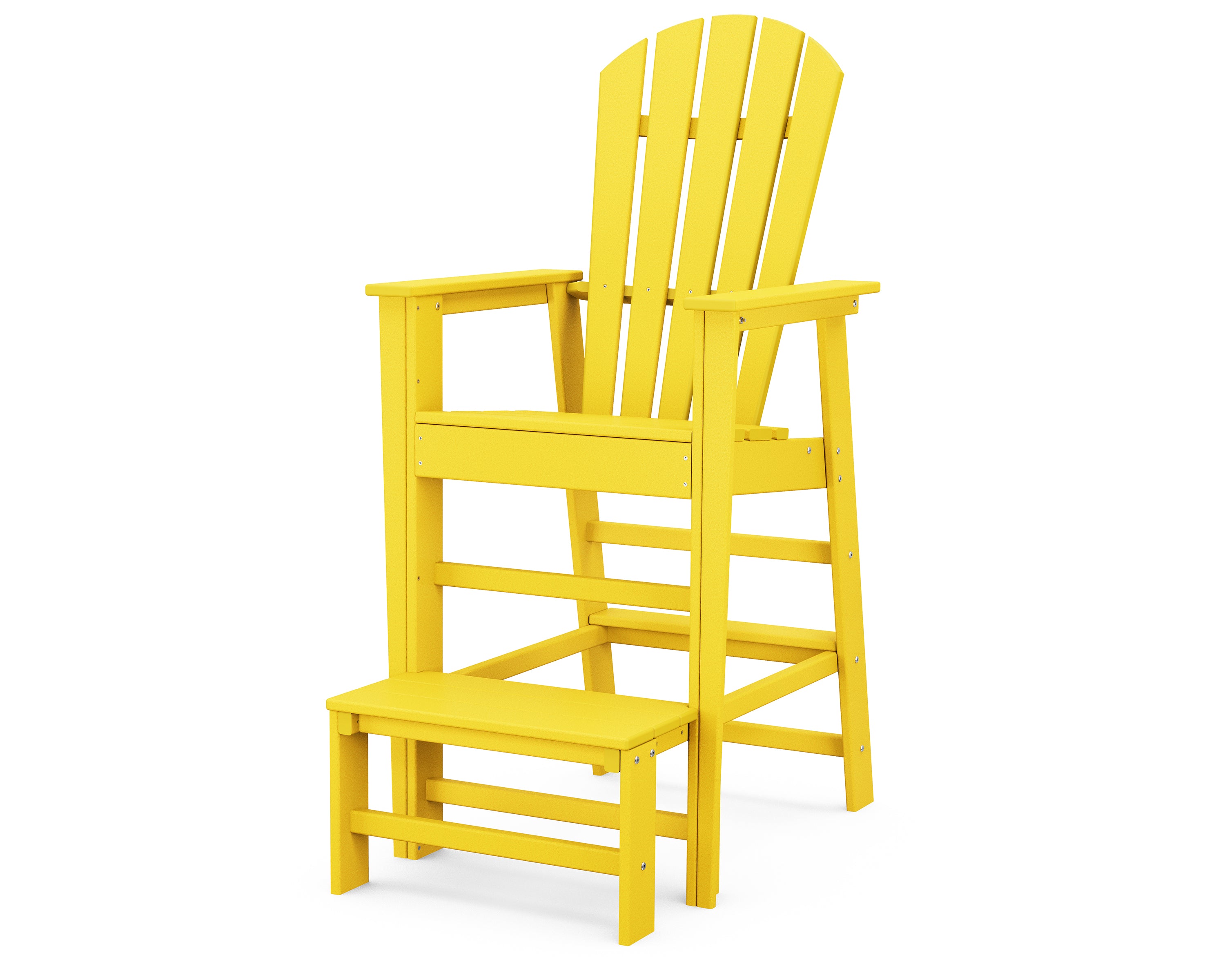 POLYWOOD South Beach Lifeguard Chair - Durable Outdoor Adirondack Style Chair for Poolside, Beach, and Backyard Decor - Perfect for Coastal Themed Patio Furniture and Lifeguard Stand Decoration