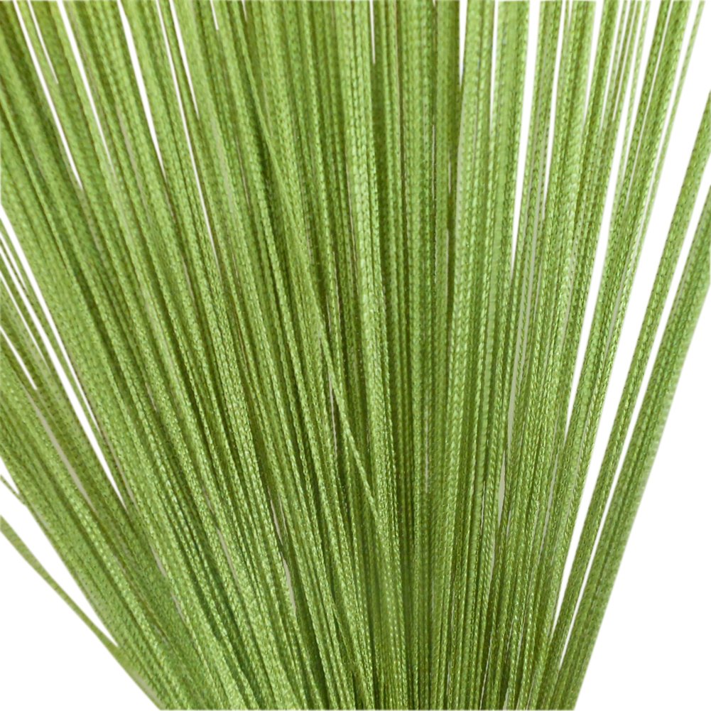 100cm x 200cm Green Decorative String Fringe Door Curtain - Room Divider, Window Screen Panel for Boho Home Decor, Bedroom, Living Room & Party Backdrop