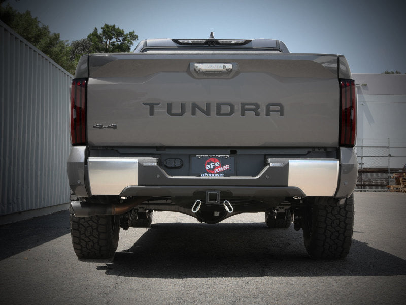 aFe 2022 Toyota Tundra V6 3.5L (tt) Vulcan Series 2.5in to 3in 304 Stainless Steel Cat Back Exhaust System with Black Tip - Performance Upgrade for Off-Roading & Towing
