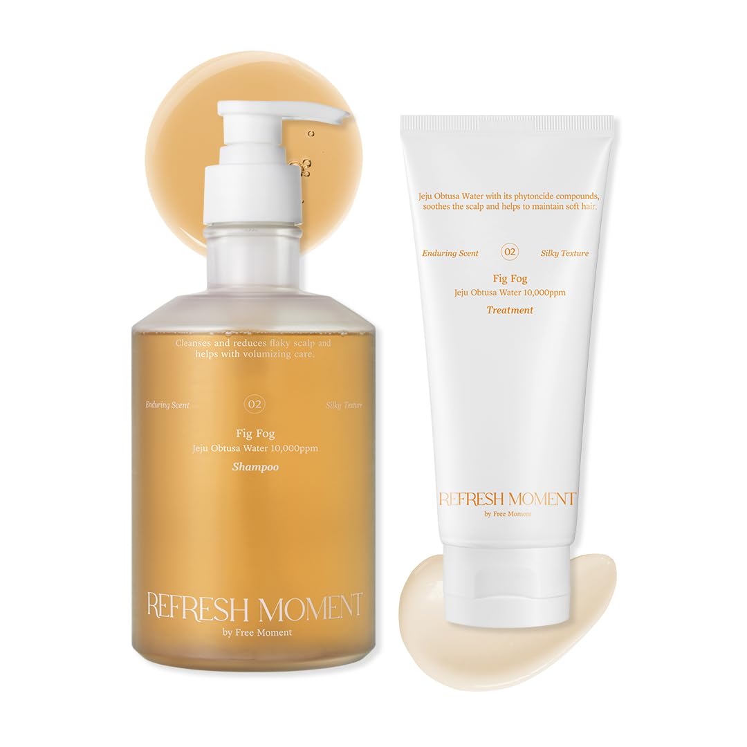 Refresh Moment Perfume Shampoo & Conditioner Set - Fig Fog Scented Hair Care for Deep Cleansing, Nourishing Treatment & Scalp Care | Long-Lasting Fragrance for Daily Use & Special Occasions