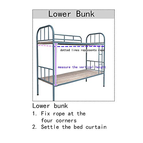 Blackout Bed Canopy for Dorm Rooms - Single Sleeper Mosquito Net Privacy Curtain for Bunk Beds | Perfect for College Students, Kids Rooms & Camping (Black)
