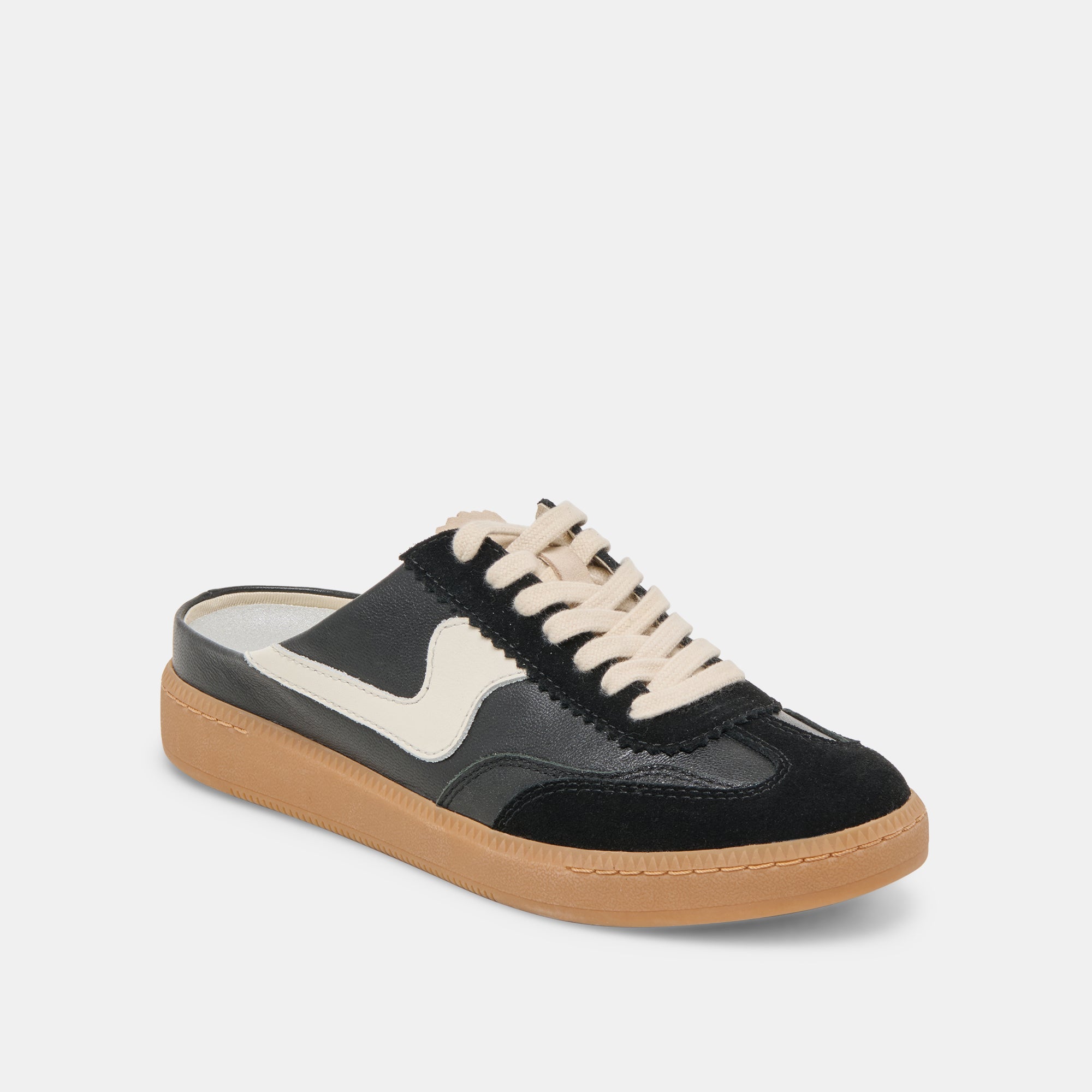 Black Suede Notice Slide Sneakers - Comfortable Slip-On Shoes for Casual Wear & Everyday Use